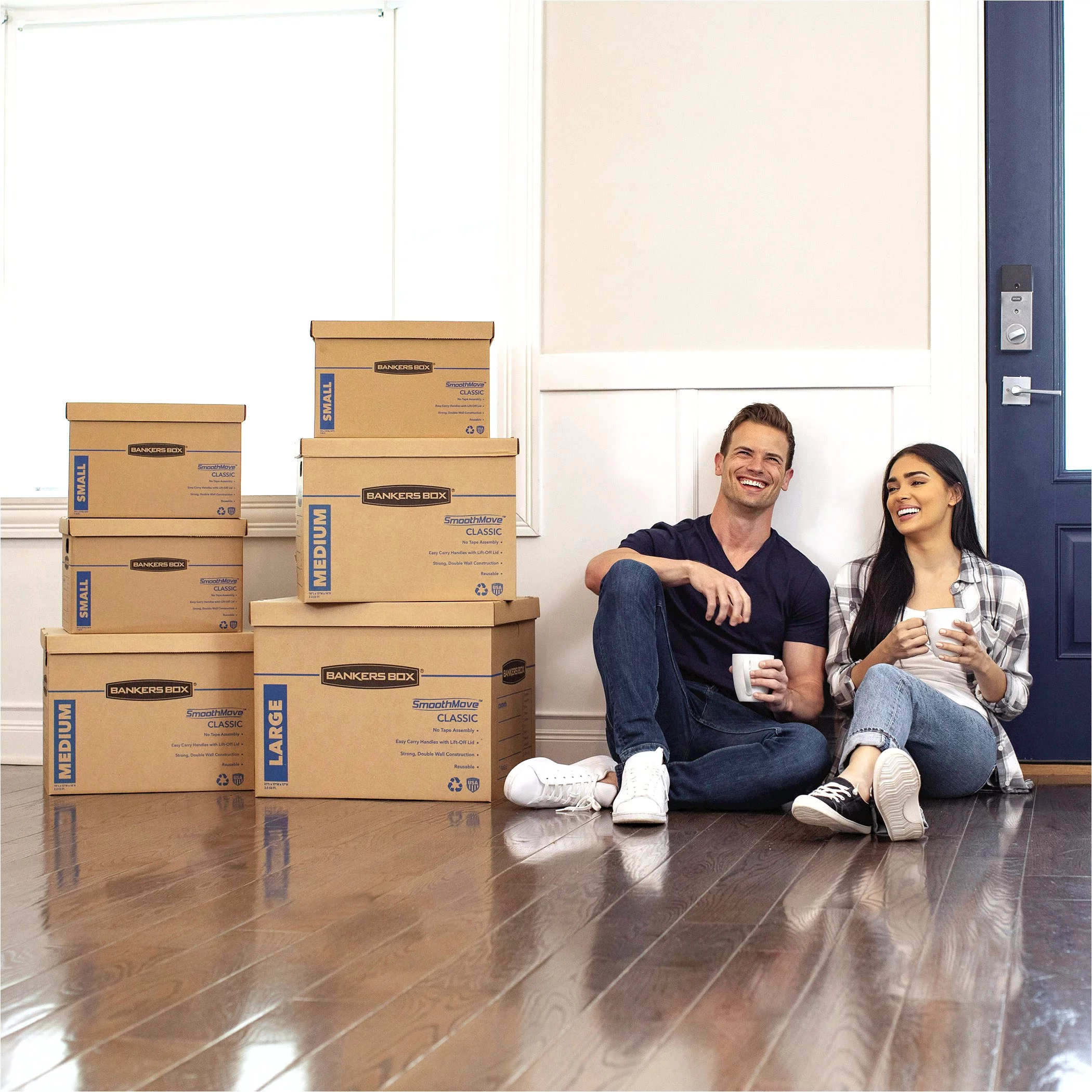 Bankers Box Smooth Move™ Classic Moving Boxes, Medium Lift-off Closure - Kraft - Recycled