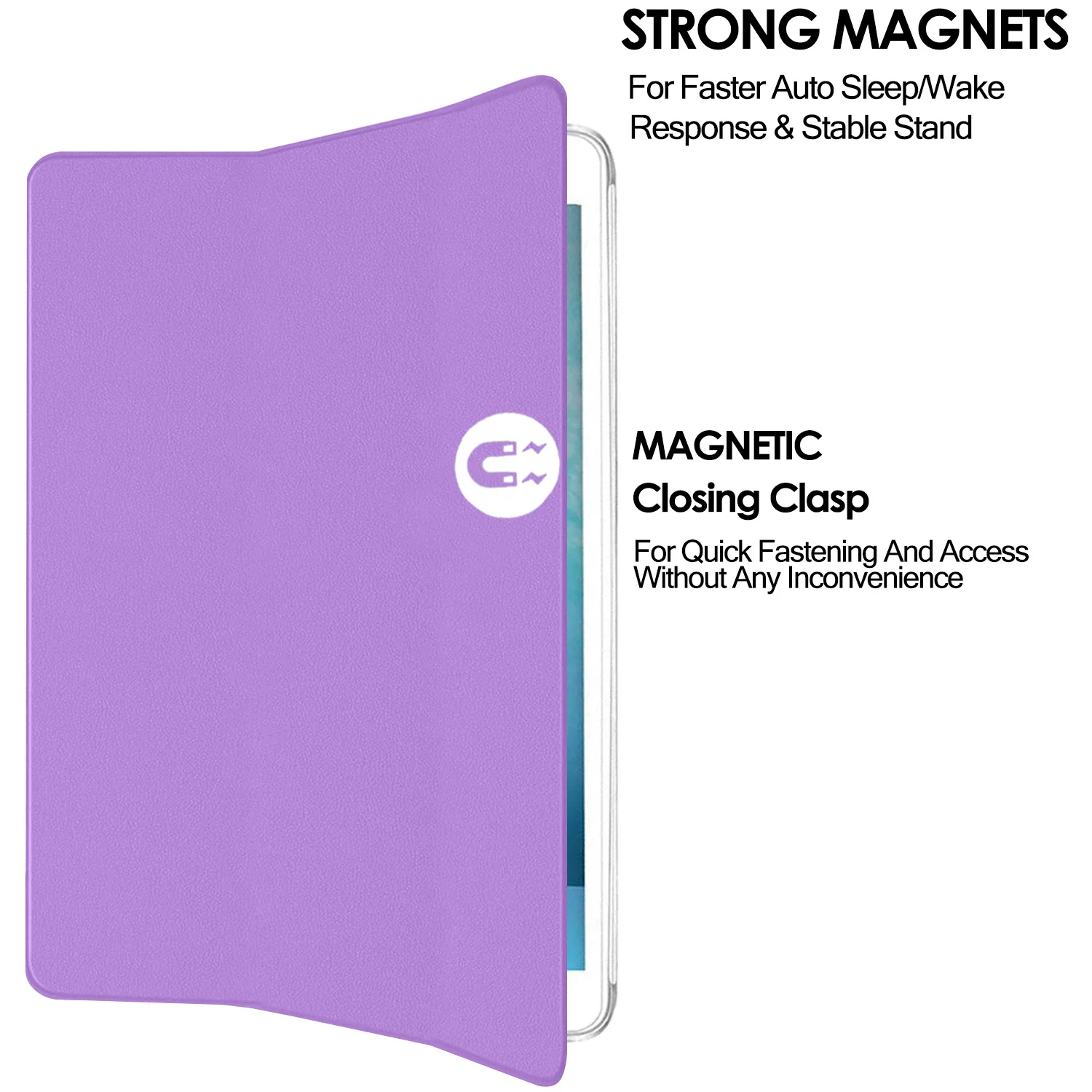 iPad 9.7 Inch 5 6 Air 1 2 [iPad 5th 6th Air 1st 2nd ] A1893 A1822 A1566 MRJN2LL/A MR7G2LL/A MP2F2LL/A MP2G2LL/A MD785LL/A MD788LL/A MGLW2LL/A MGL12LL/A Shockproof Clear Transparent Back Shell - Purple