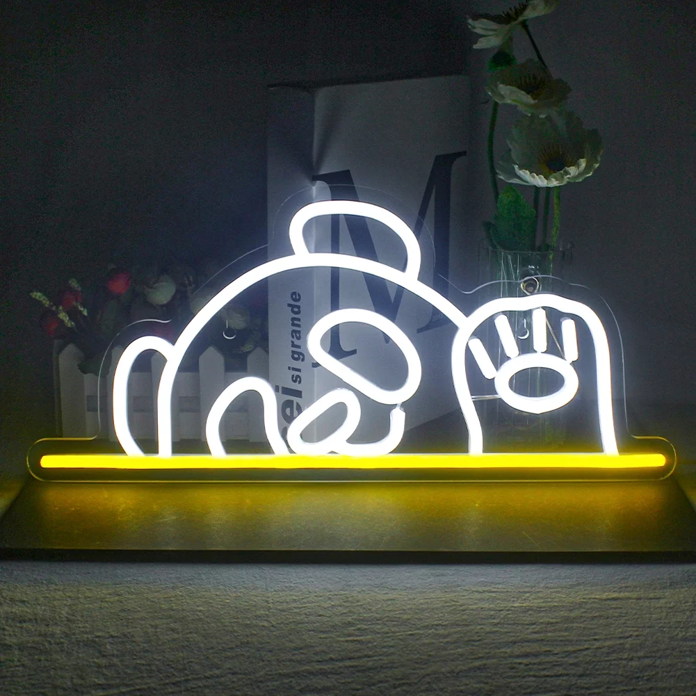 WX&YH Panda LED Neon Light Signs USB Power for Bedroom Home Wedding Party Decoration