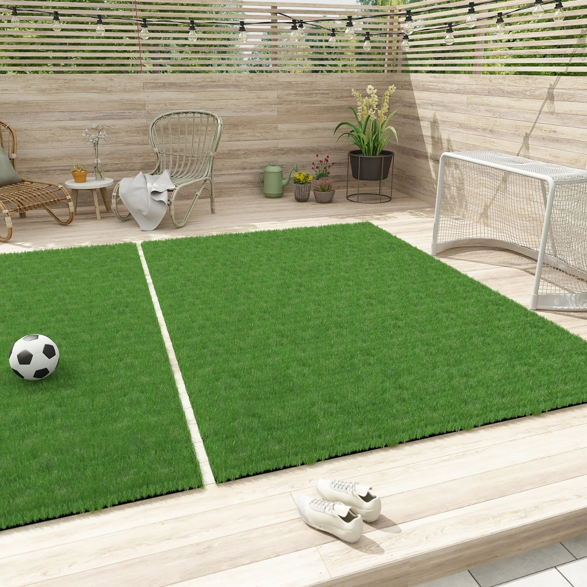 FUFU&GAGA Simulation Lawn Kindergarten Realistic Artificial Grass Turf - 10' x 6.6'