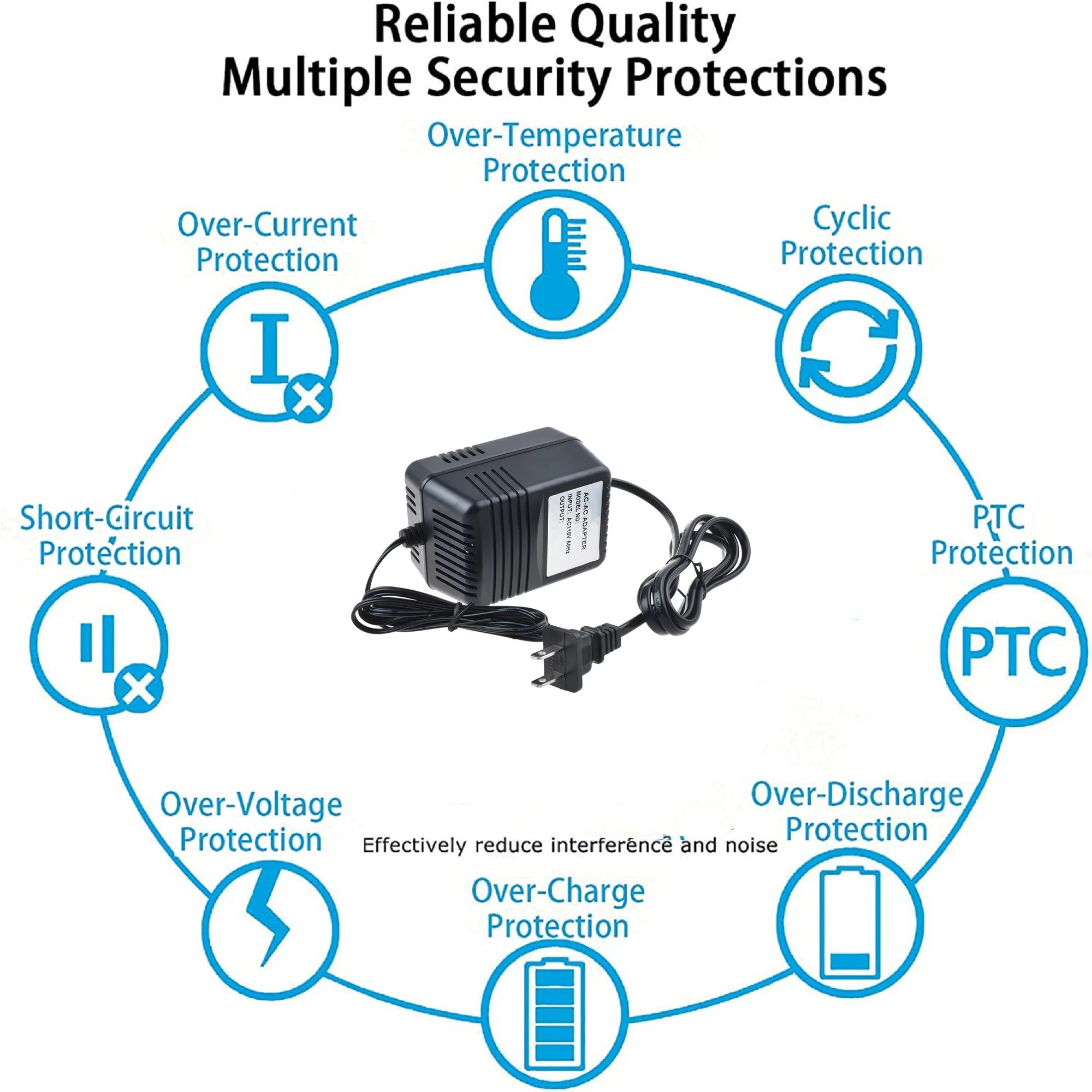 K-MAINS 9V AC-AC Adapter Replacement for DigiTech Whammy Pedal I 1 Whammy Pedal II 2 Power Supply