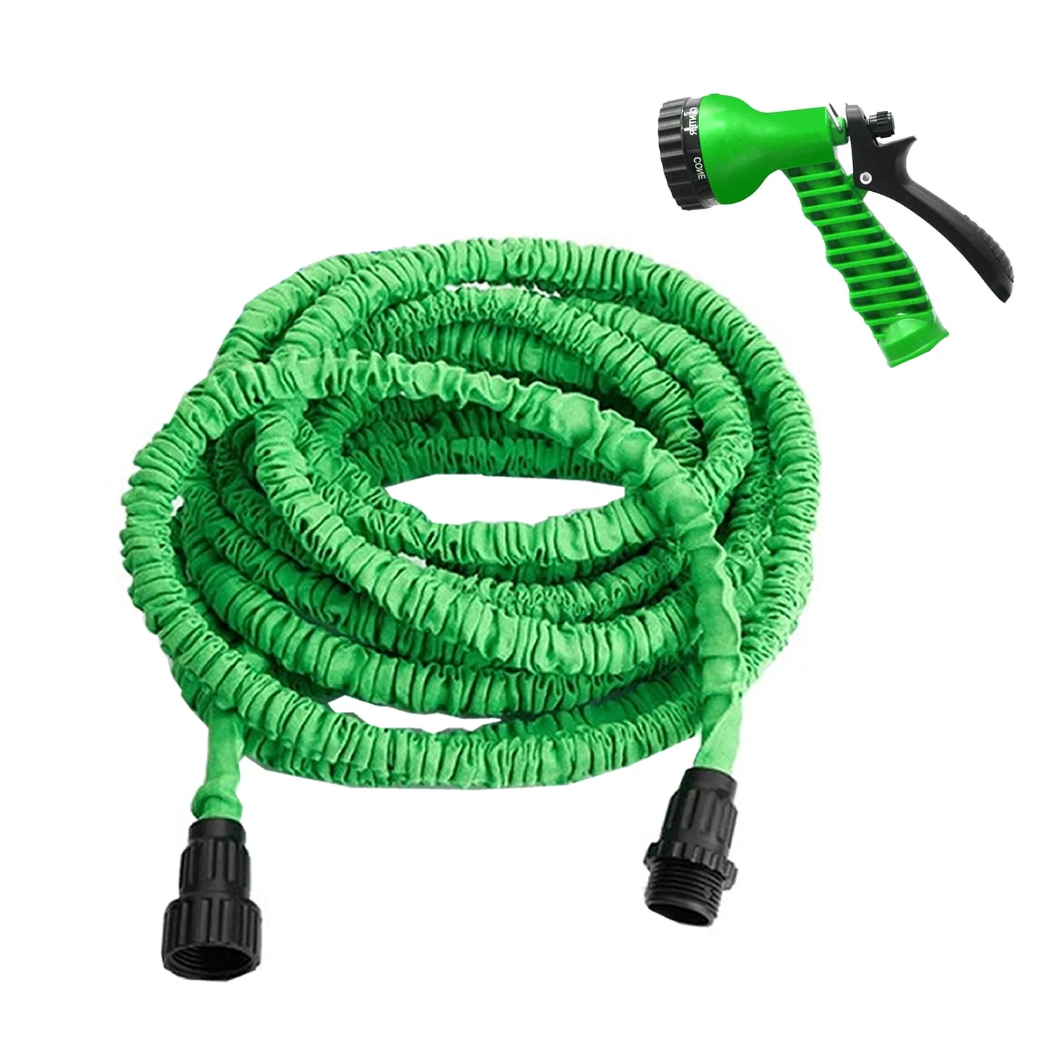 Expandable Hose 75 feet Green Lightweight Heavy Duty Flexible Water Garden Hose