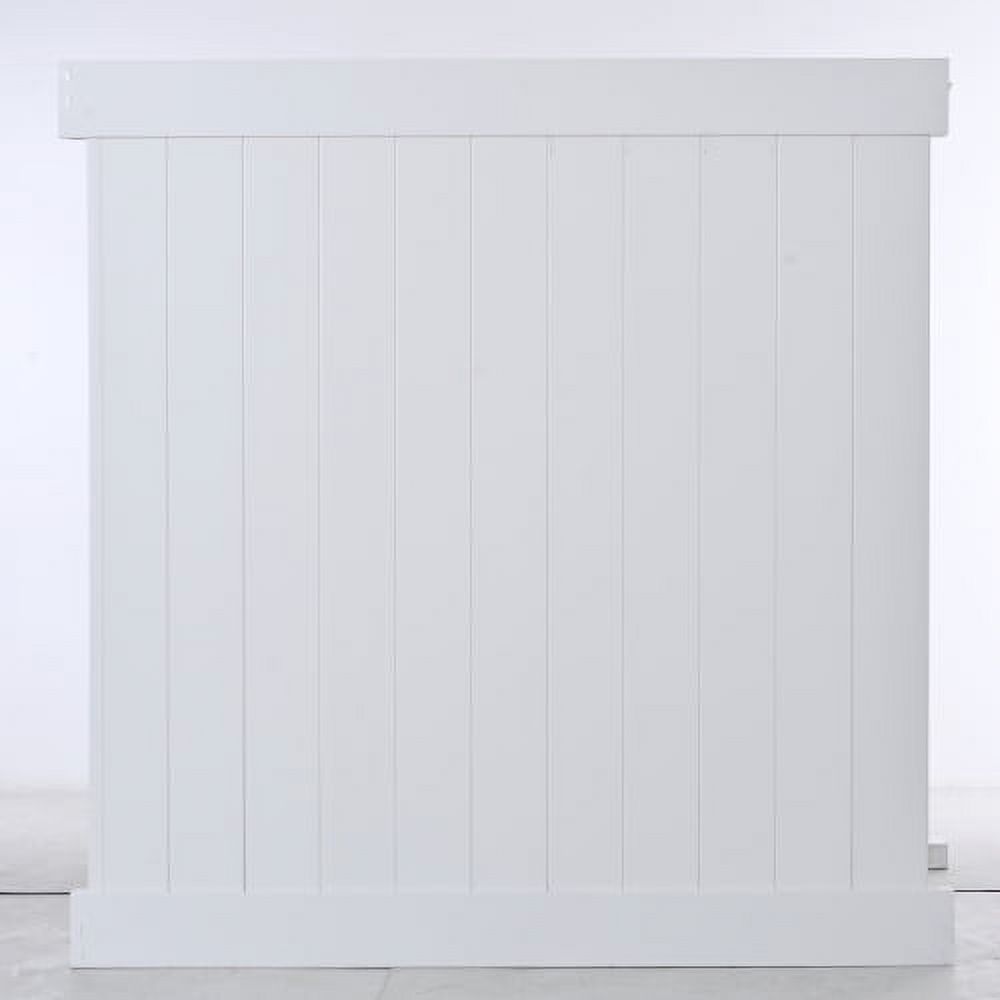 Buumin 2 pcs x Privacy Fence Panels 6ft.H x 6ft.W White Vinyl Fence set of 2 Pcs