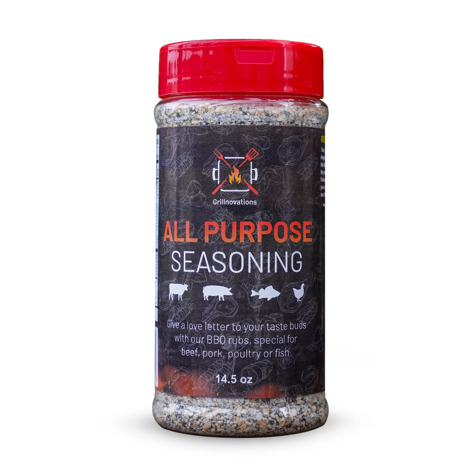 All Purpose Seasoning Rub by Grillnovations. BBQ Rubs with Herbs, Spices & Seasonings. For Cooking Meat, Ribs, Briskets, Pork & Chicken