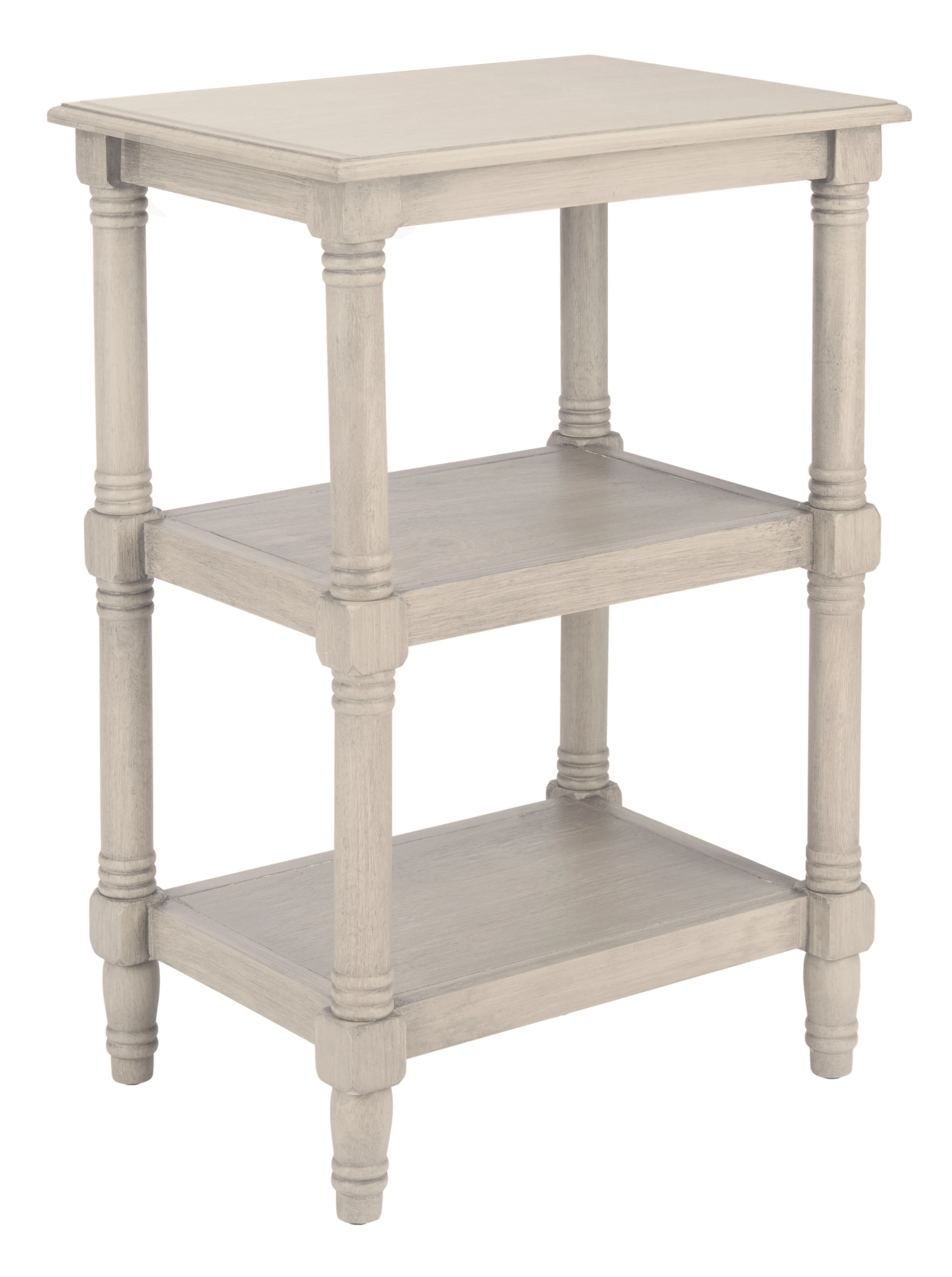 SAFAVIEH Cassie Amish Style Greige Rectangle Wood End Table (19.8 in. W x 15 in. D x 30 in. H)