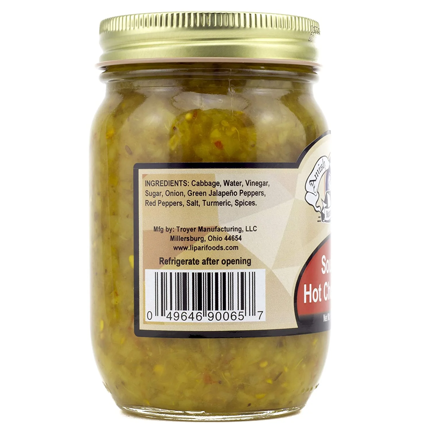 Amish Wedding Hot Southern Style Chow Chow, Two 14.5 oz. Jars