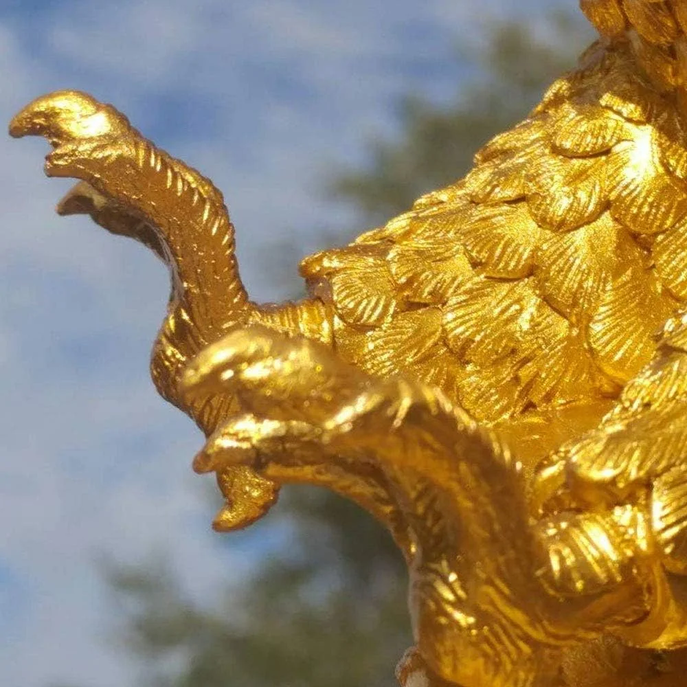 Eagle In Flight Flagpole Topper Gold Finial