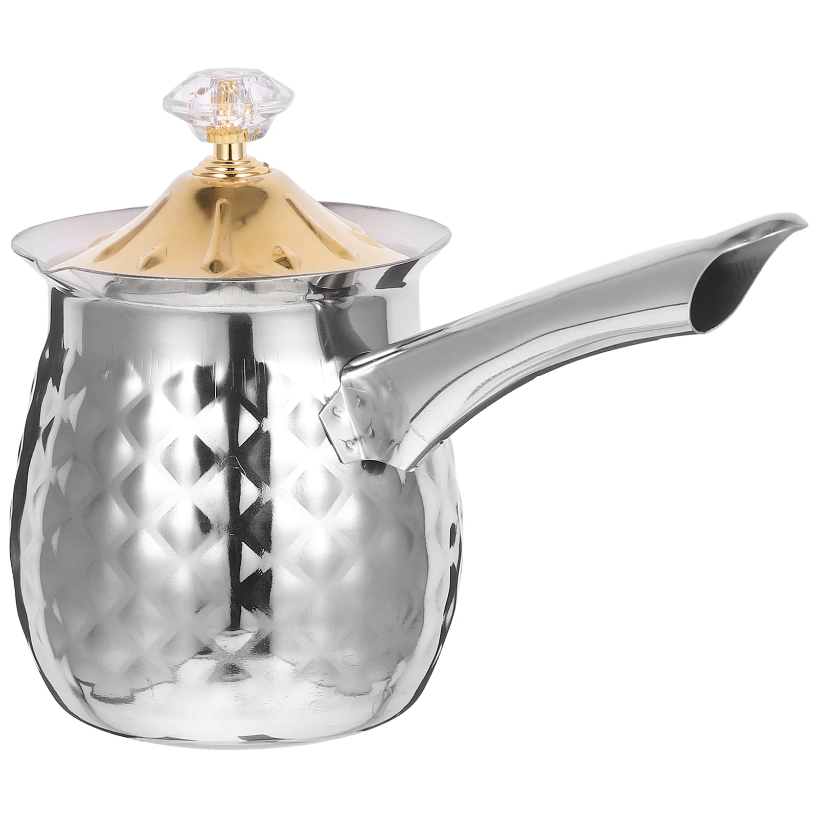 Qumonin Turkish Coffee Pot Warmer Stainless Steel 400ml with Spout