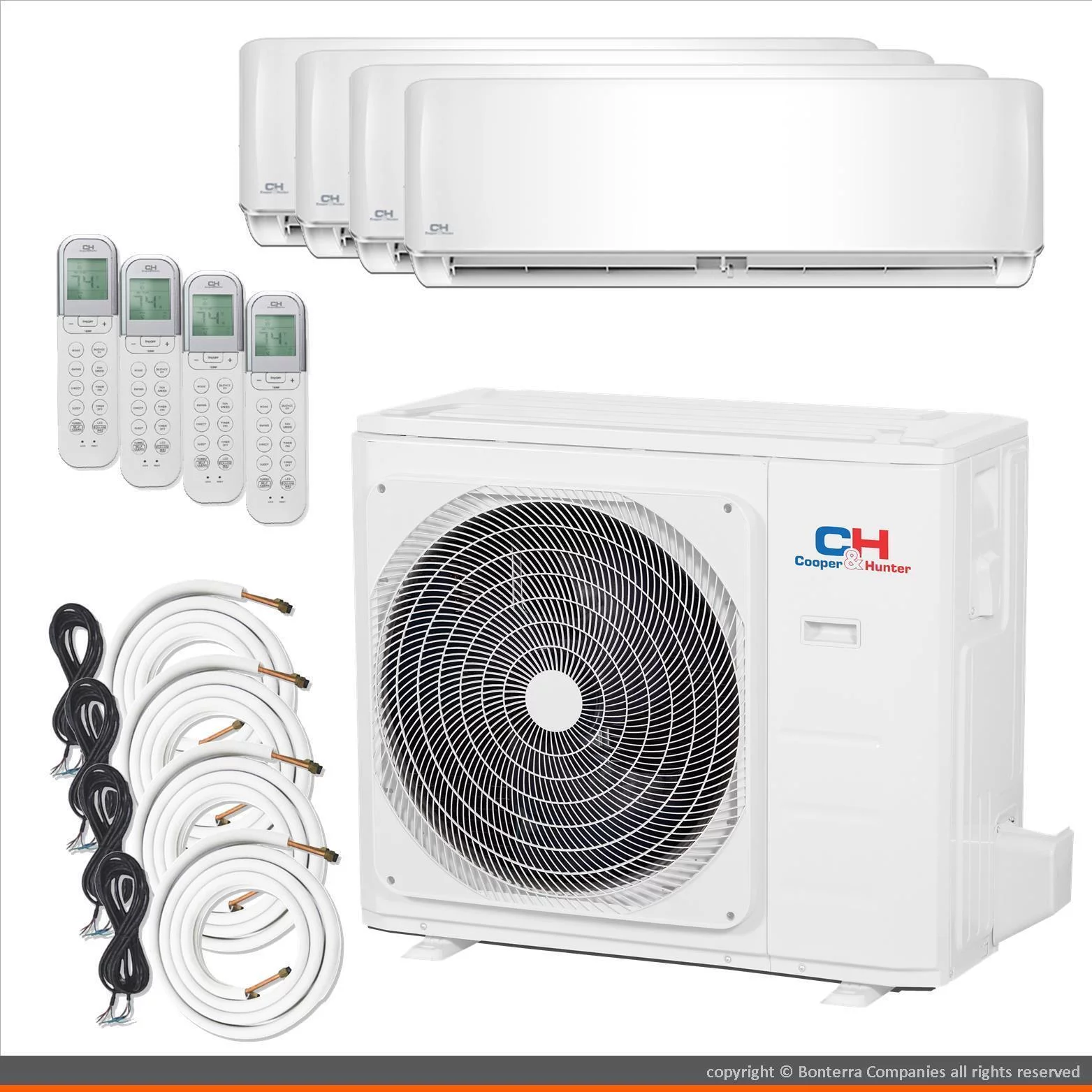 Cooper & Hunter Mini Split AC IHeat Pump Multi 4 Zone 9000 9000 12000 24000 BTU
