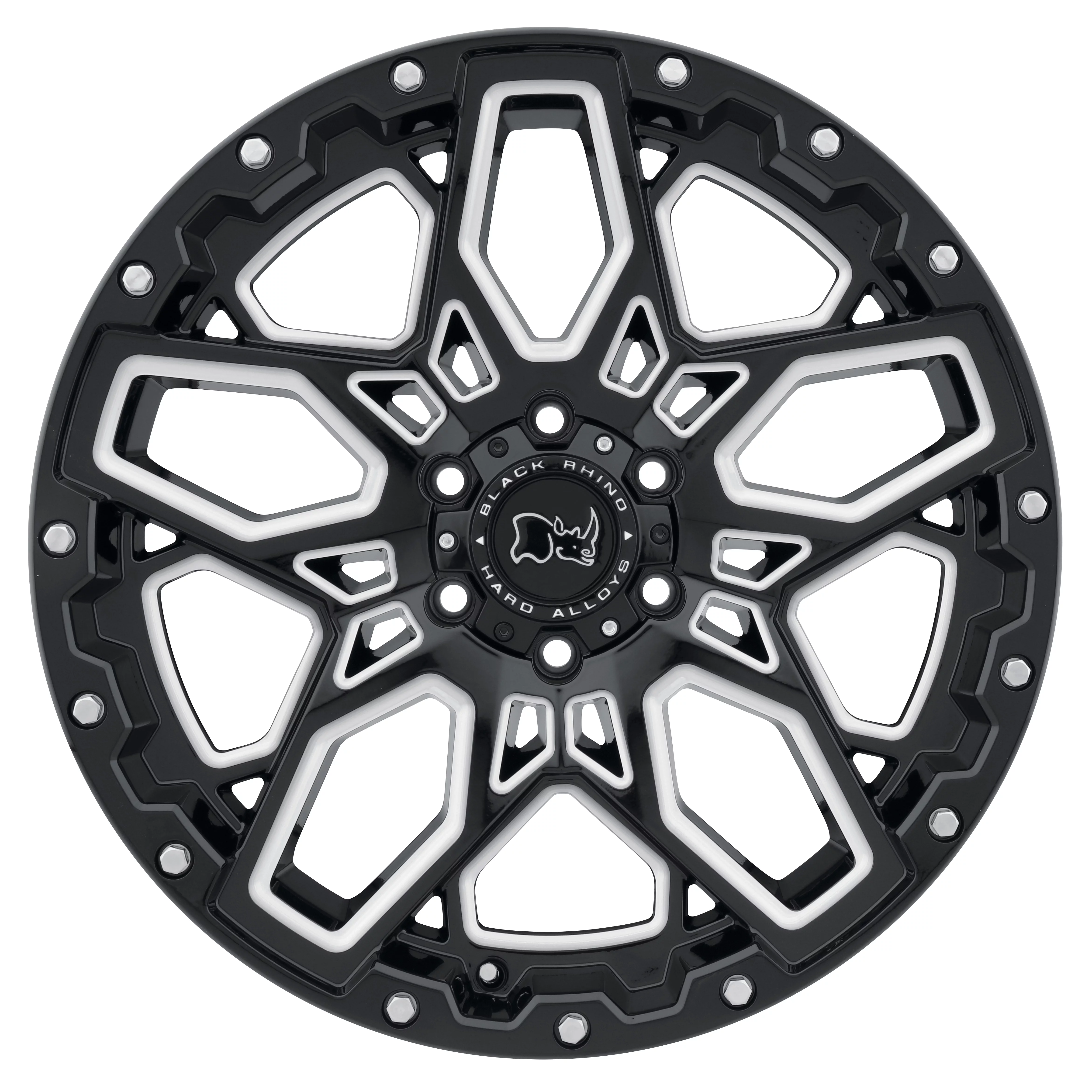 Black Rhino Cast Aluminum Rim BRSHR 17X9.5 5X5.0 G-BLK-MILL -18MM, 1795SHR-85127B71