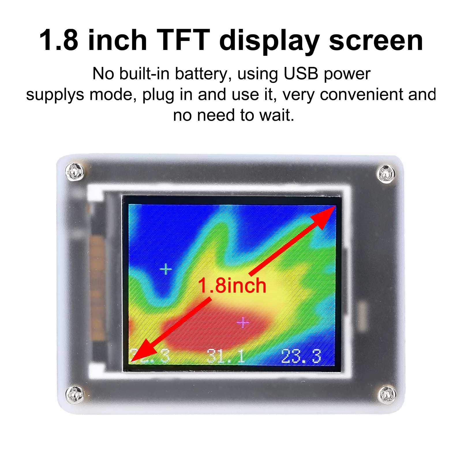 Infrared Thermal Imager,1.8 Inch Tft Infrared Temperature Infrared Temperature Infrared Thermal Handheld Infrared Temperature Tft Display Handheld Usb 1.8 Inch Tft Display 1.8 Inch