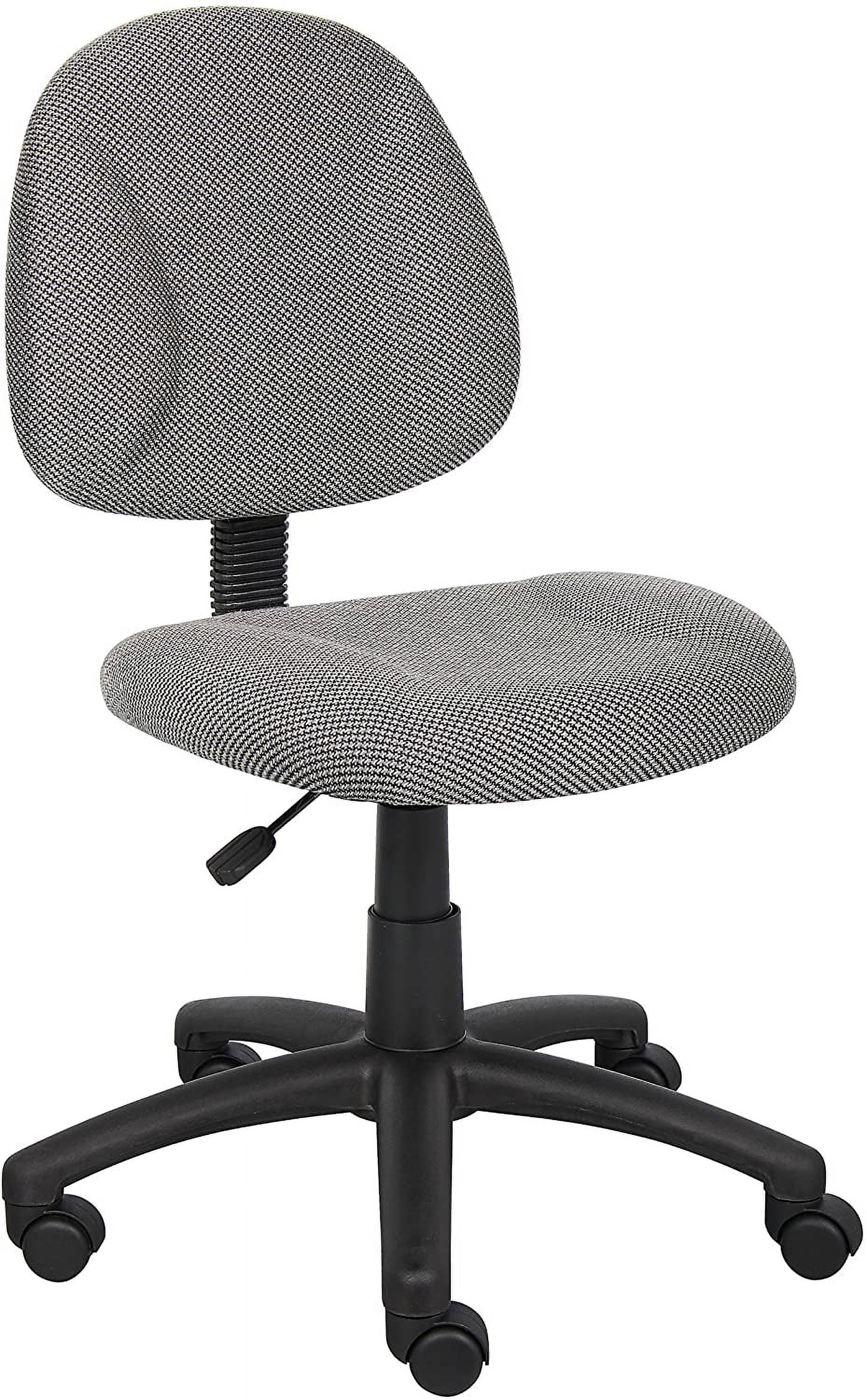 Perfect Posture Delux Fabric Task Chair without Arms in Grey