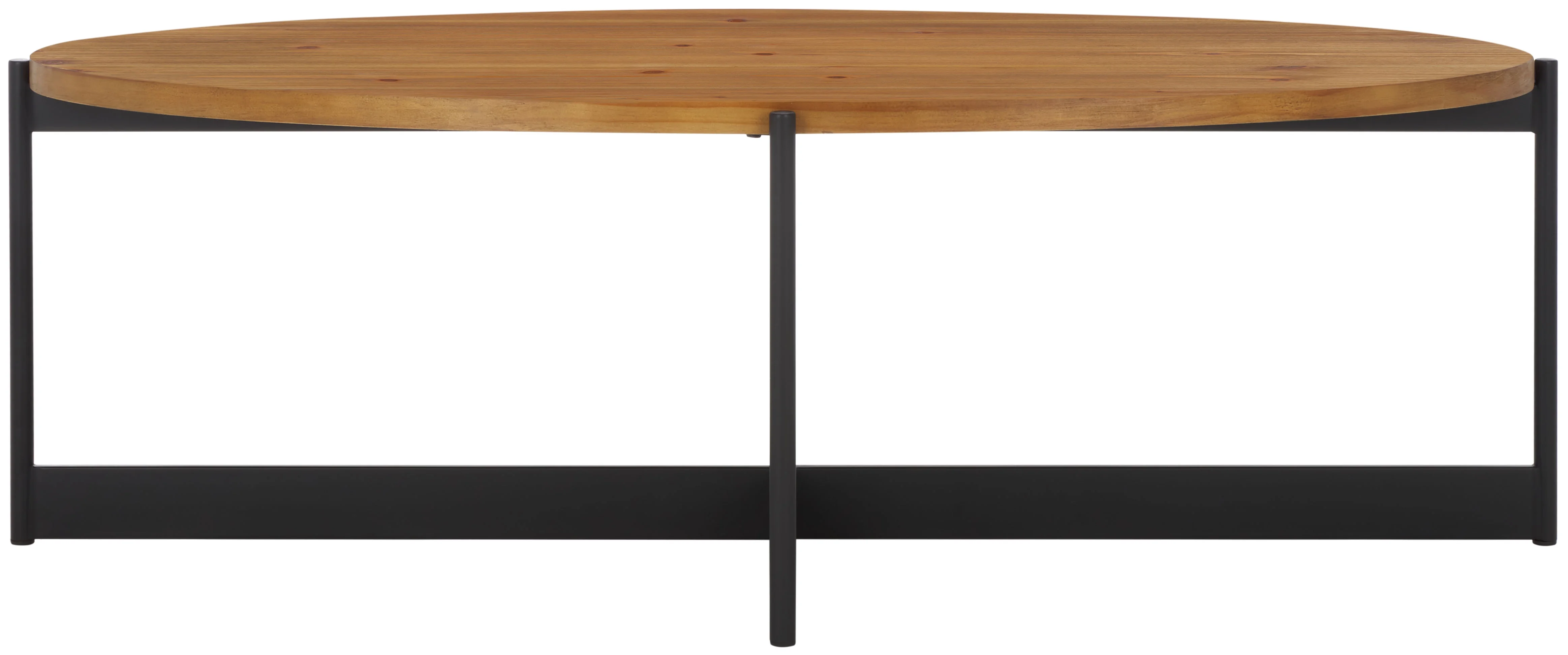 SAFAVIEH Digby Contemporary Coffee Table, Nautral Brown/Black (48.8 in. W x 25.2 in. D x 16 in. H)