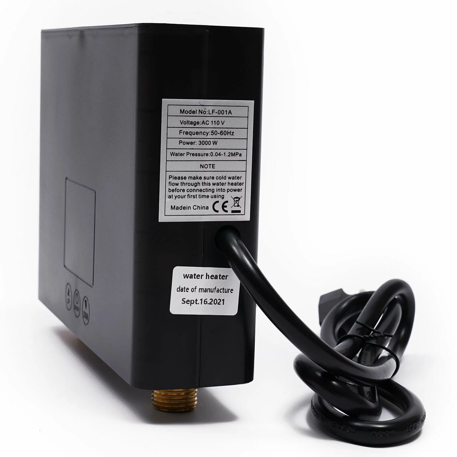 Electric Tankless Home Hot Water Heater Whole House Instant Heating 110V 3000W