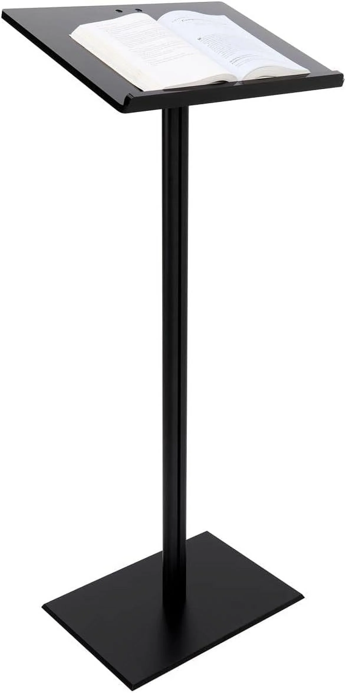 CLRLECBNDB Floor Standing Speaking Podium, Slanted Top, Quick Assembly, Black