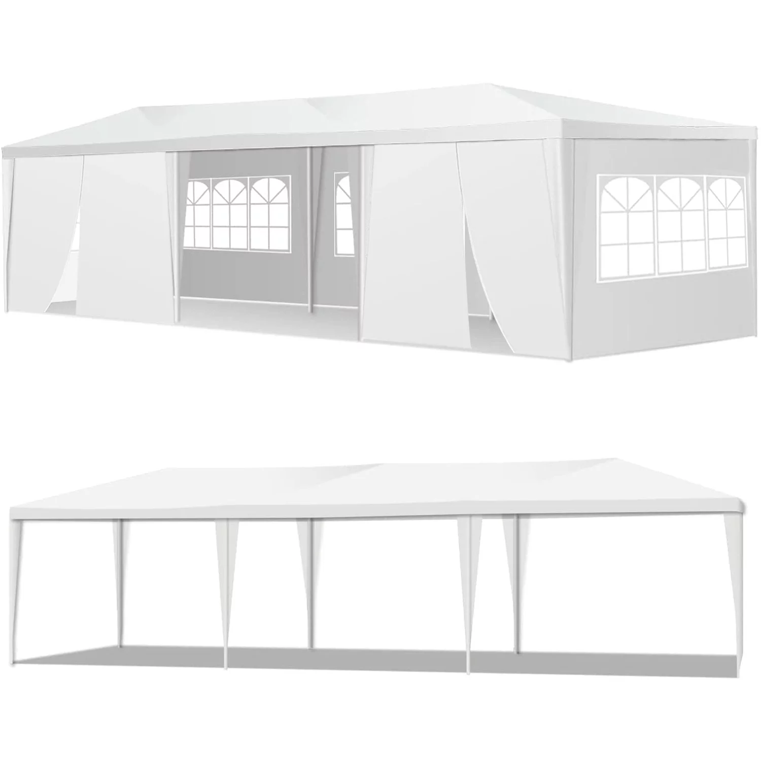 SUGIFT Party Tent 10' x 30' Canopy Tent Gazebo Wedding Party Tent with 7 Side Walls