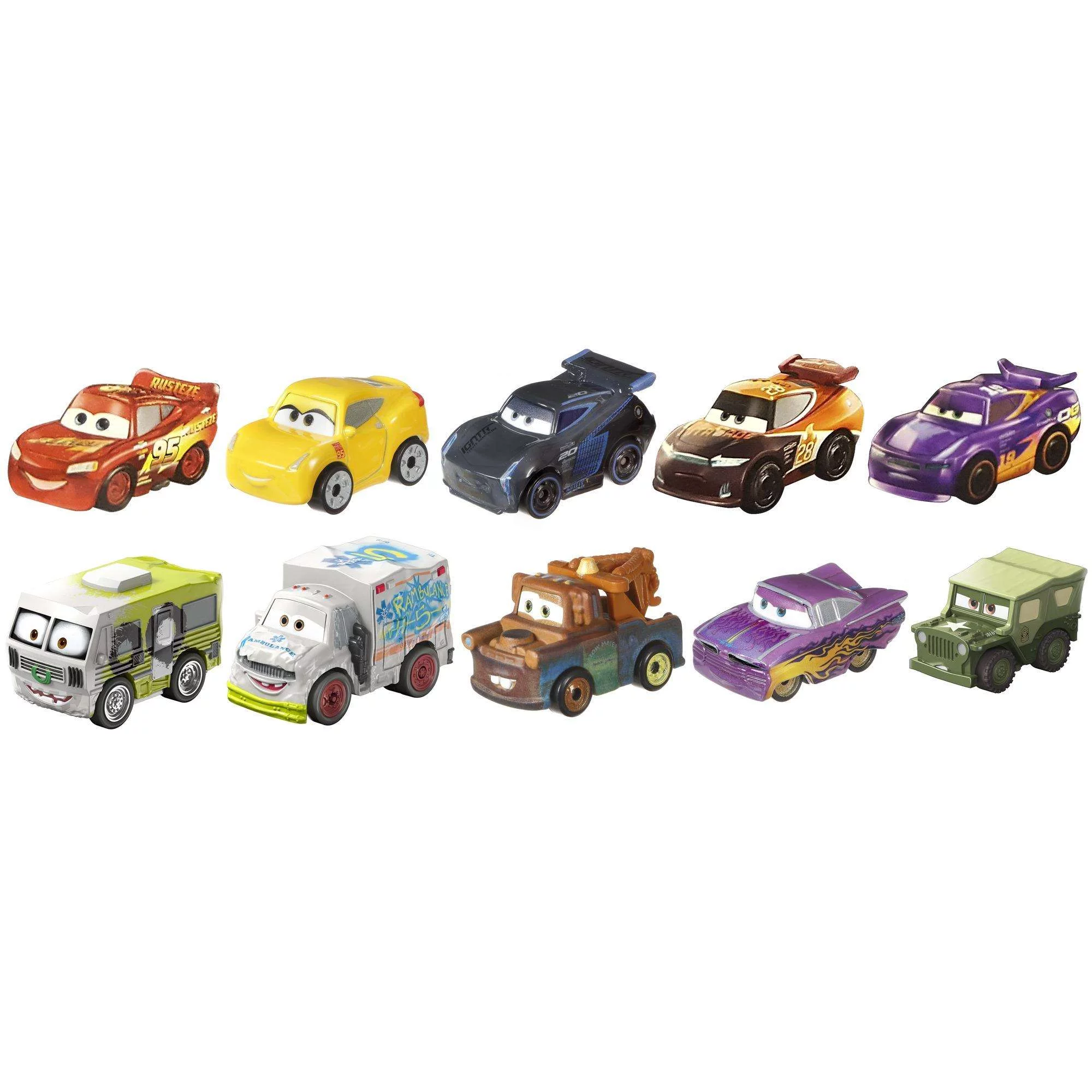 Disney and Pixar Cars Toys, Micro Racers 10-Pack Mini Cars