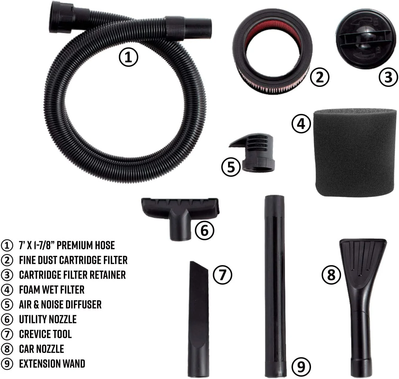 YANRUI Professional Beast Series Wet/Dry Vac Bundle with 12 Gallon and 5 Gallon Tanks