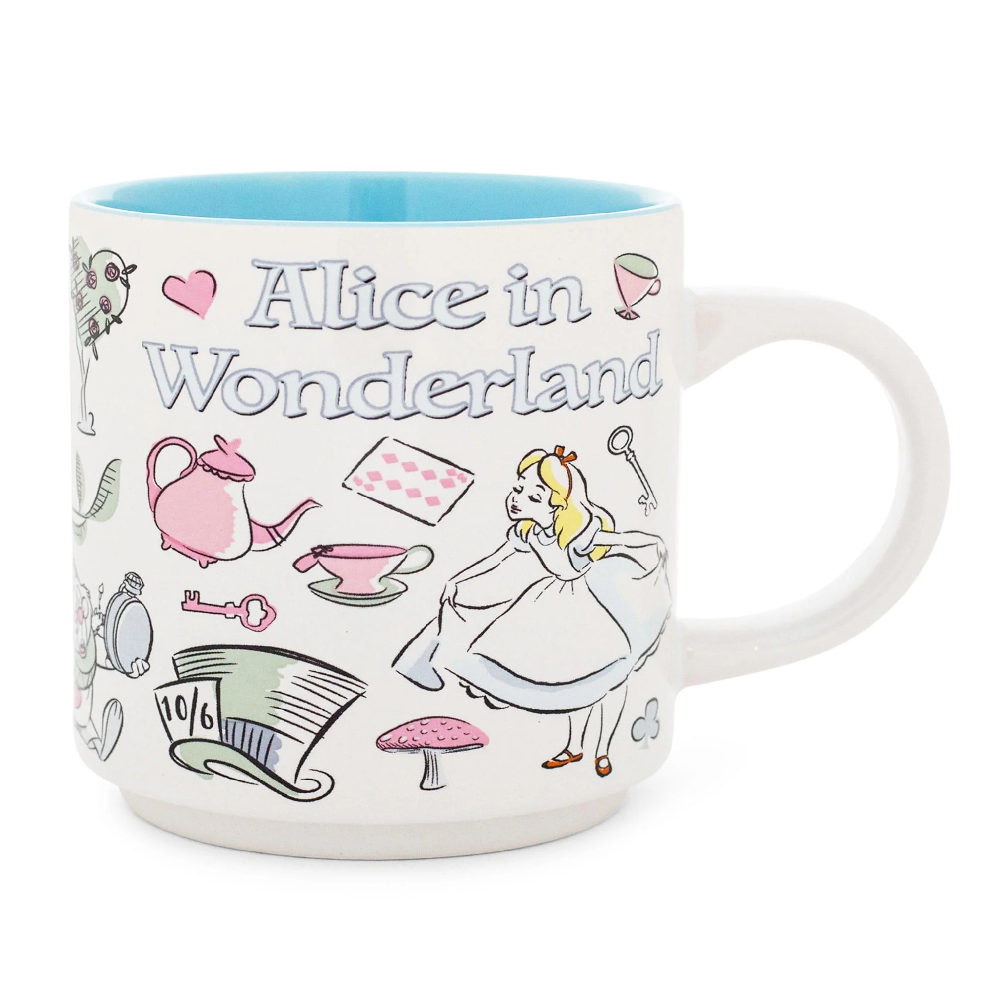 Disney Alice In Wonderland Icons Single Stackable Ceramic Mug | Holds 13 Ounces