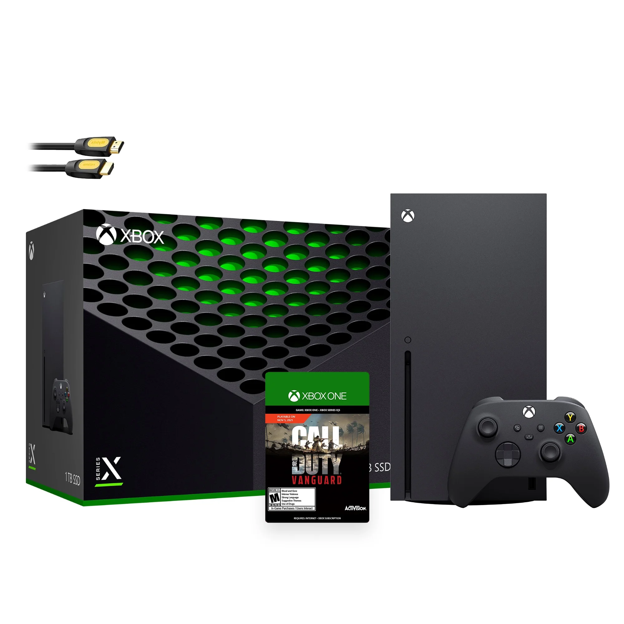 Refurbished Latest Xbox Series X Gaming Console Bundle - 1TB SSD Black Xbox Console and Wireless Controller with COD: Vanguard and Mytrix HDMI Cable