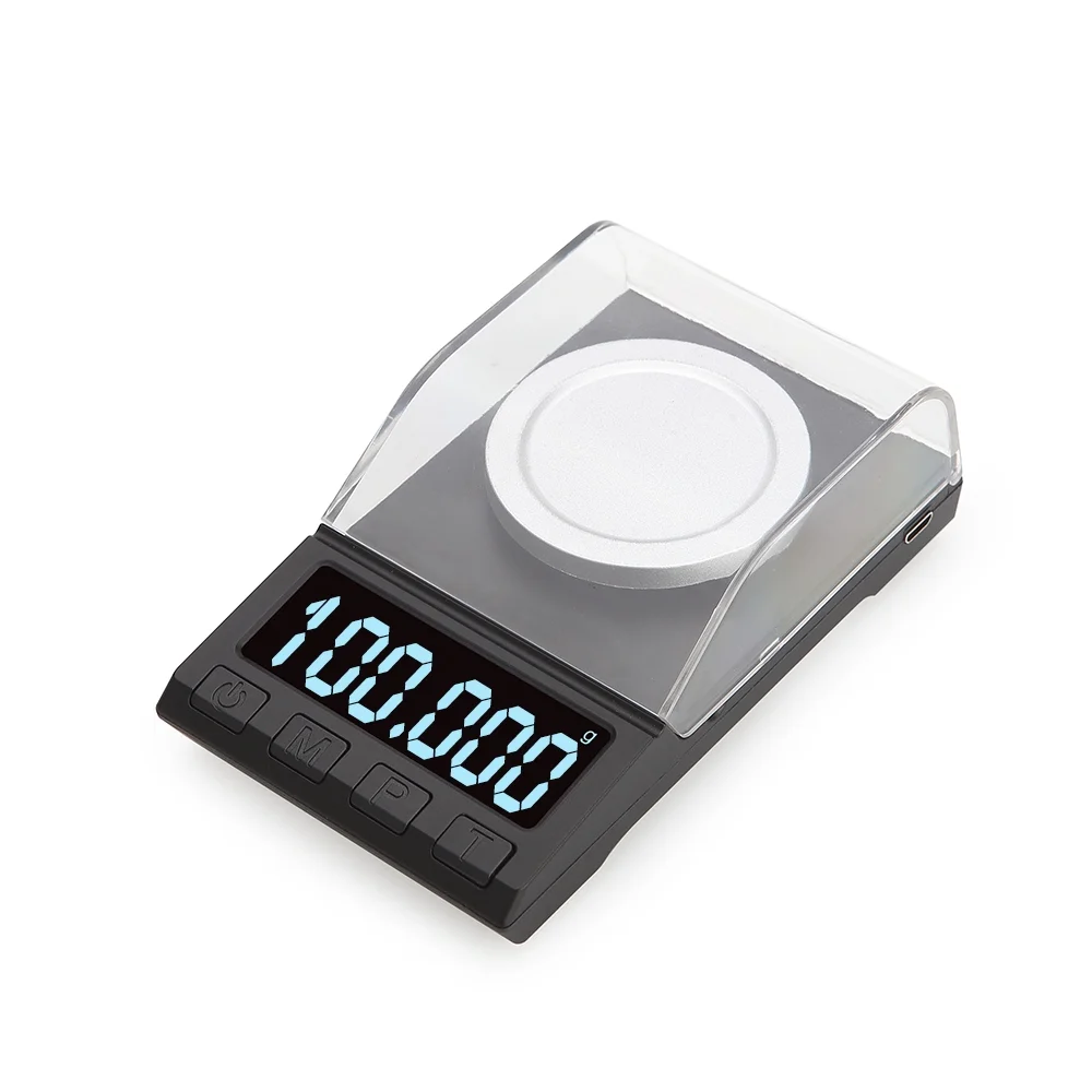 Portable Digital Scale Gold Jewelry Scale Powder Scale  Pocket Electronic Scale Professional Digital Milligram Scale High 100g*0.001g DH-8068