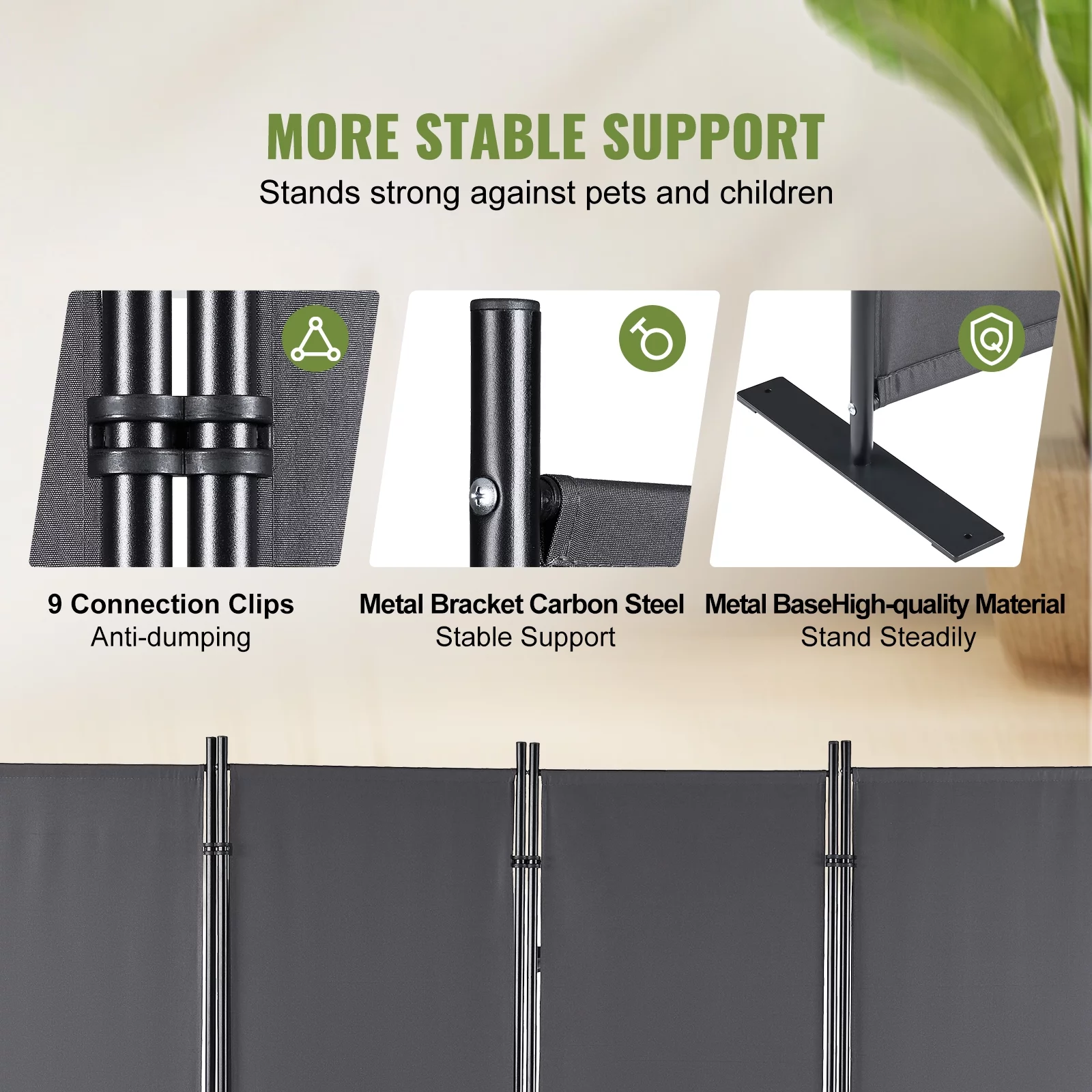 SKYSHALO Room Divider 4 Panel Folding Privacy Screen 88.2