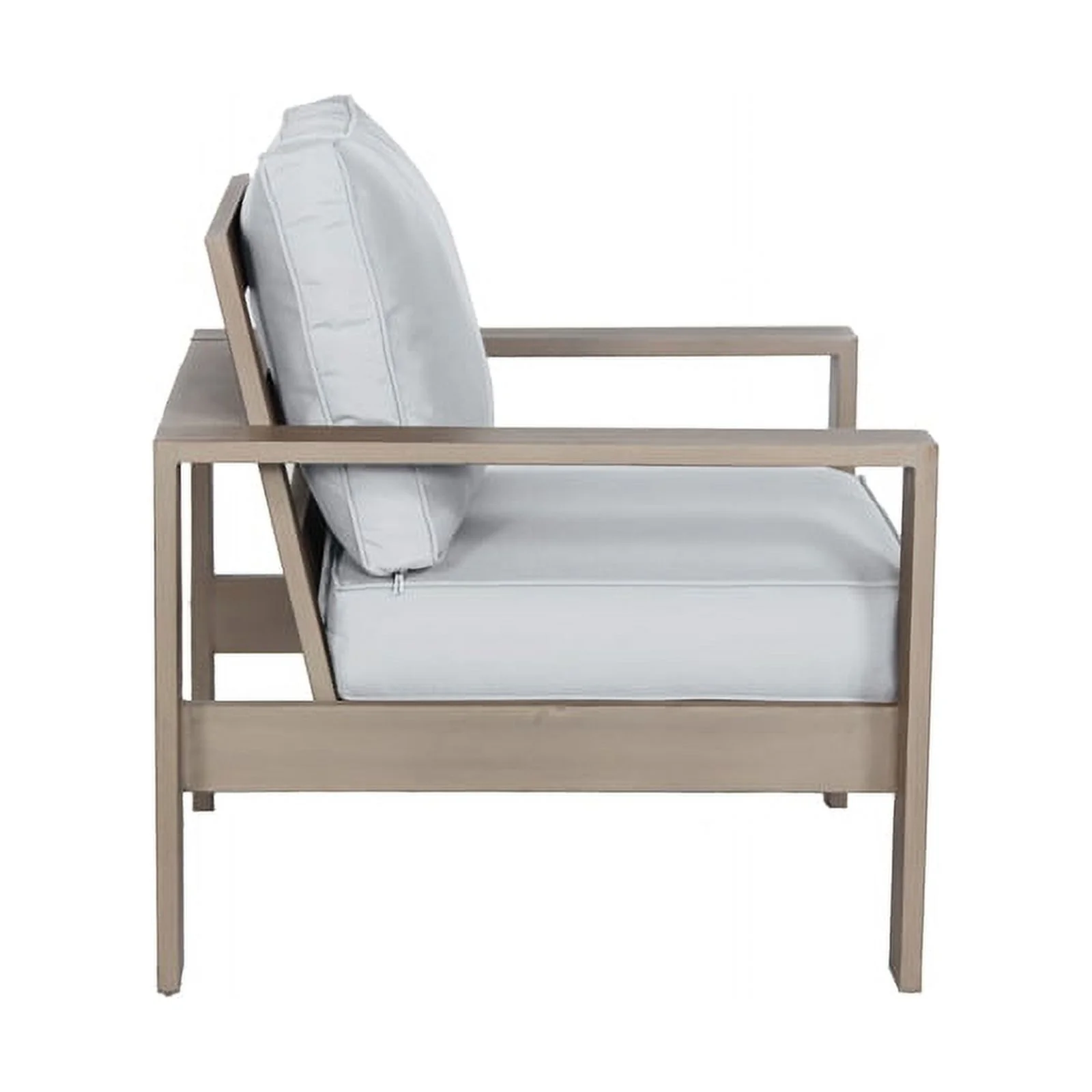 Aruba Aluminum Frame Club Chair with Sunbrella Cushion in Handpainted Taupe