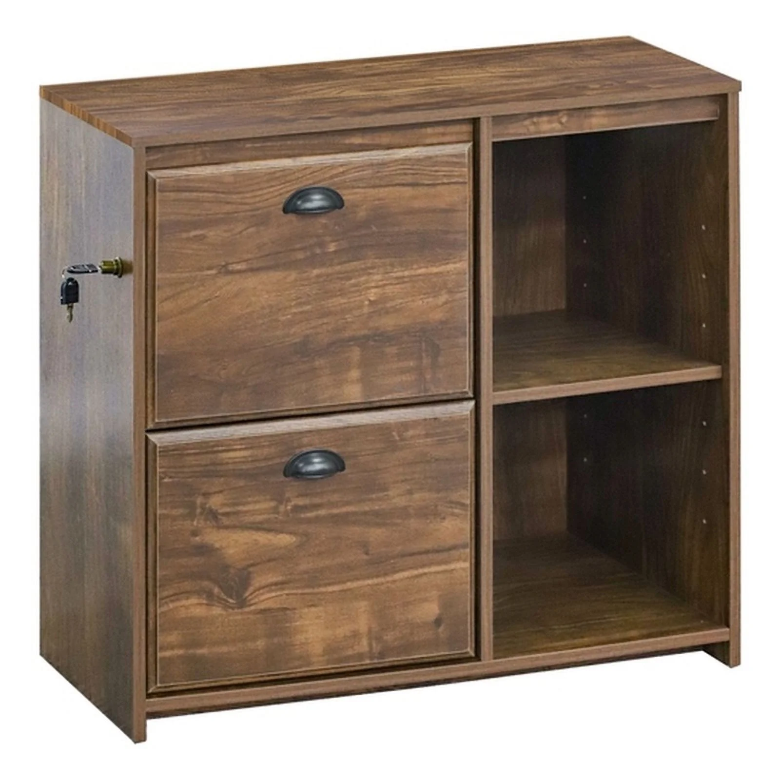 Saint Birch Elma 2-Drawer Modern Wood File Cabinet in Brown Rustic Oak