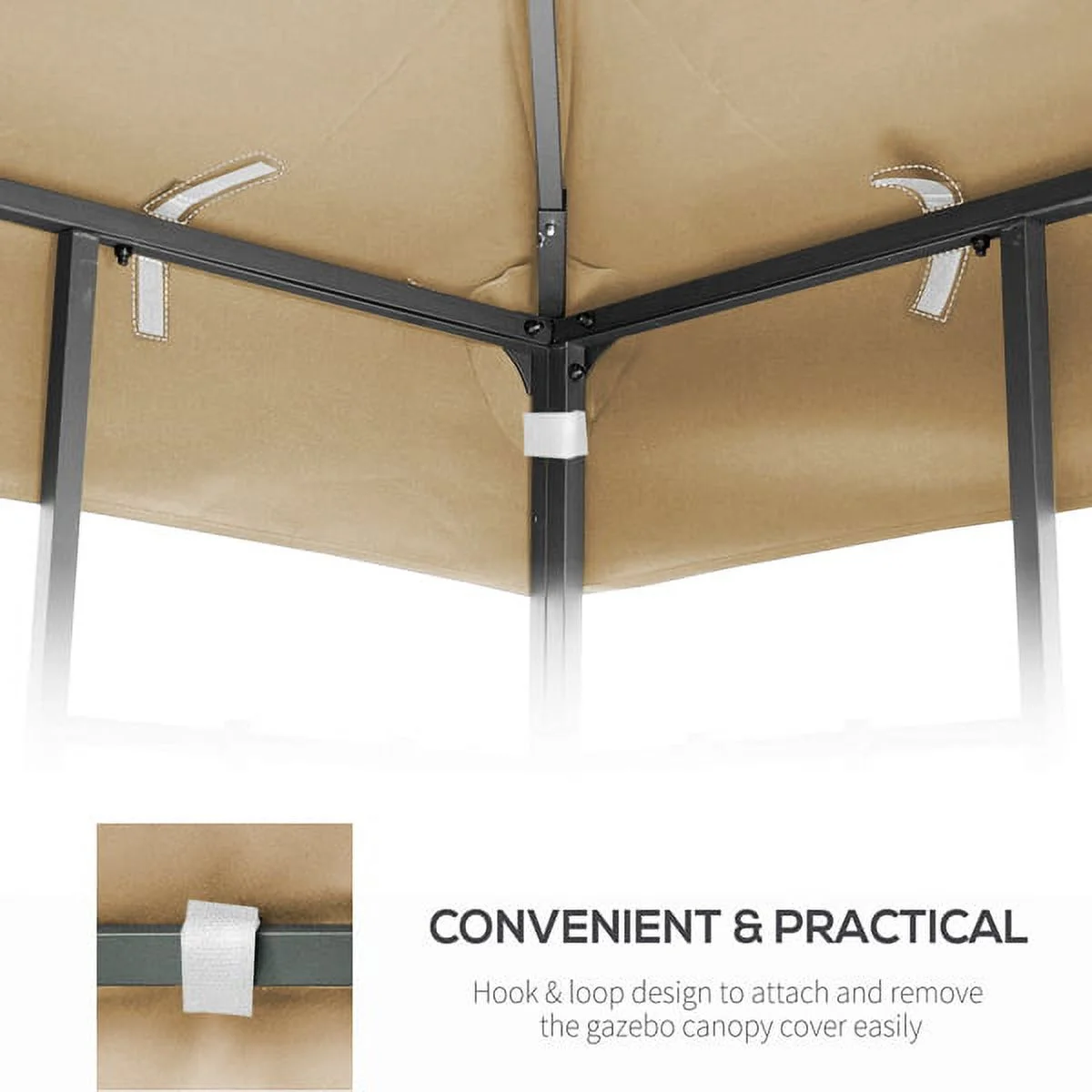 10 x 10 Ft Double Tiered Gazebo Replacement Top Cover