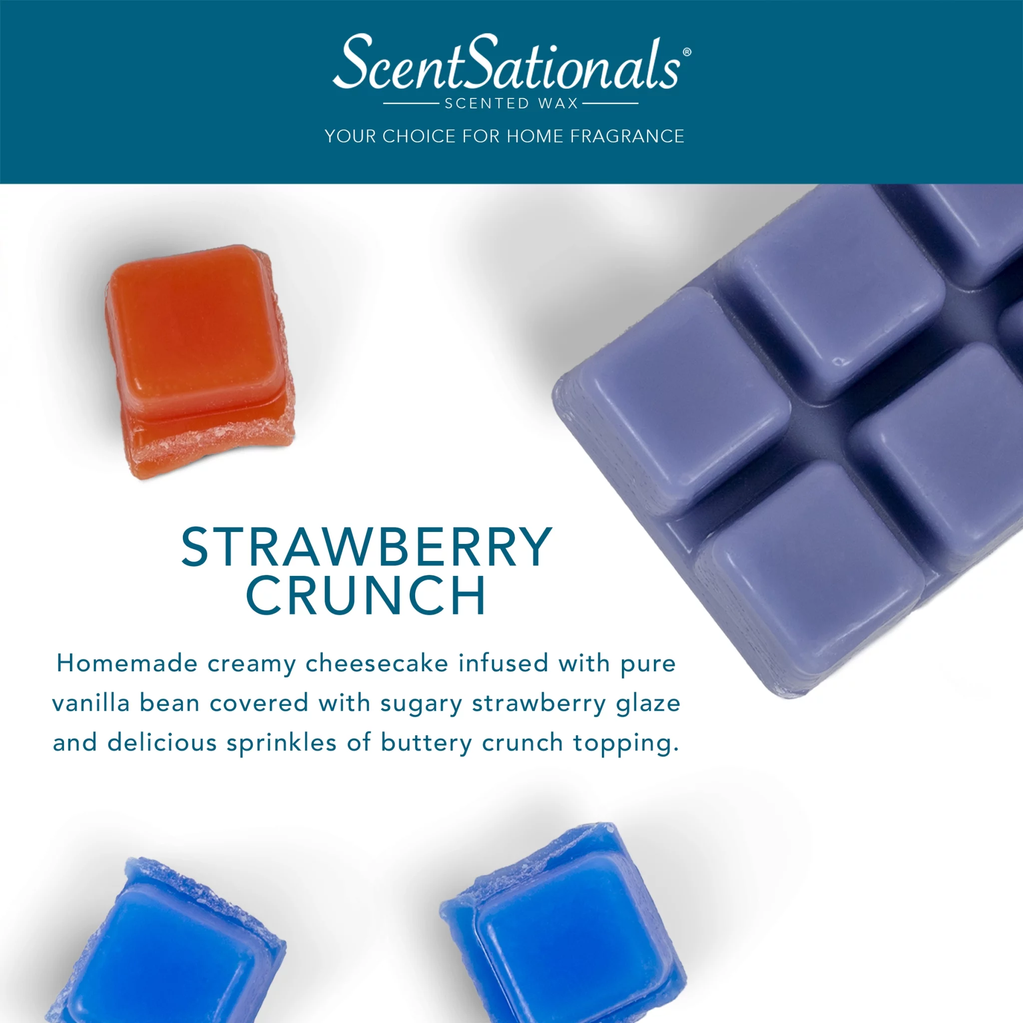 Strawberry Crunch Scented Wax Melts, ScentSationals, 2.5 oz (5-Pack)