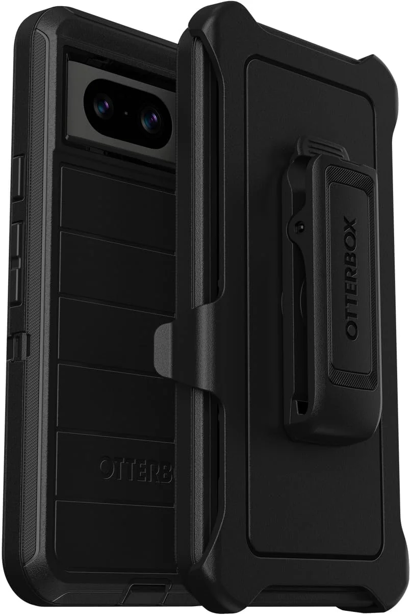 OtterBox Defender Series Case & Holster for Google Pixel 8, Black