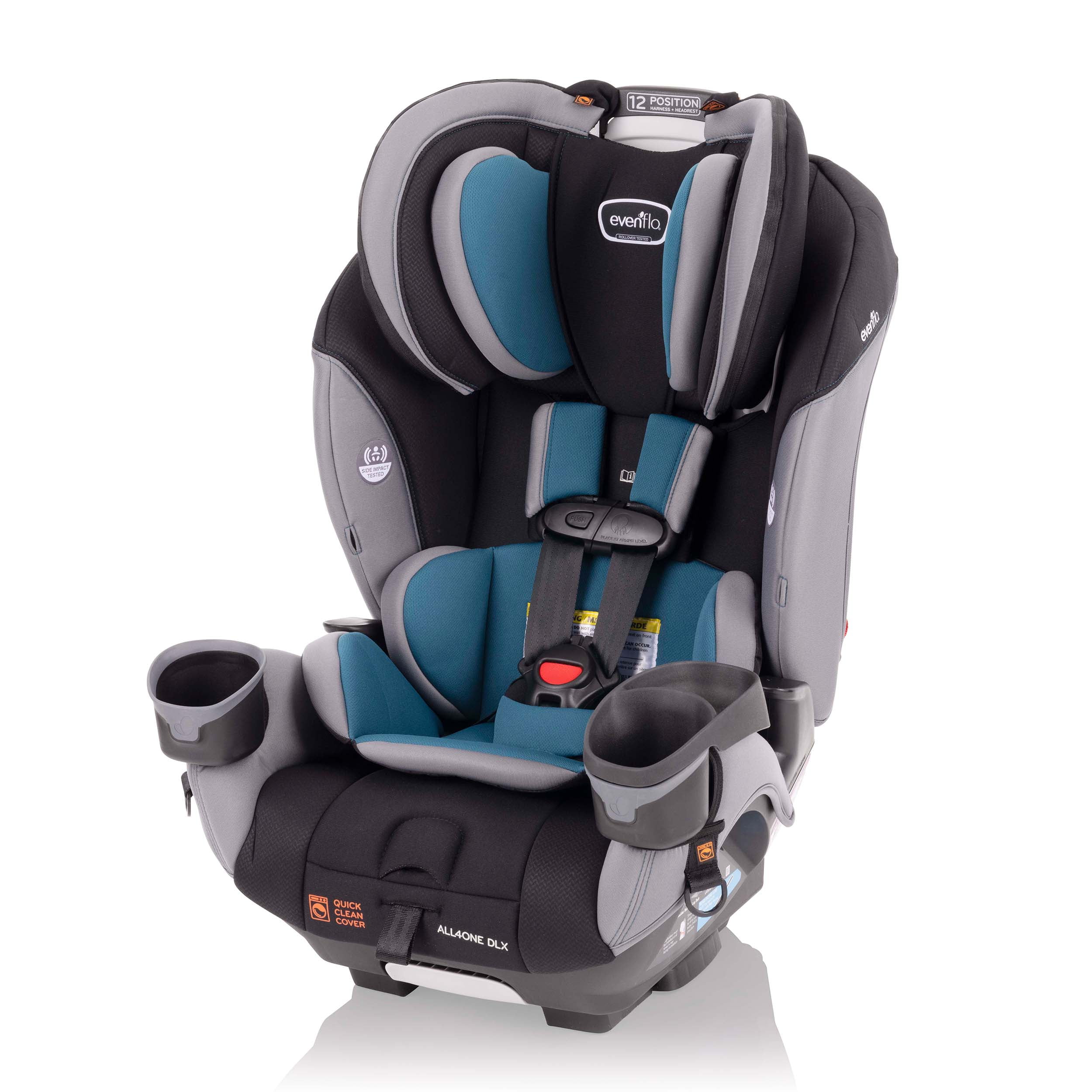 EveryFit/All4One 3-in-1 Convertible Car Seat w/Quick Clean Cover (Reefs Green)