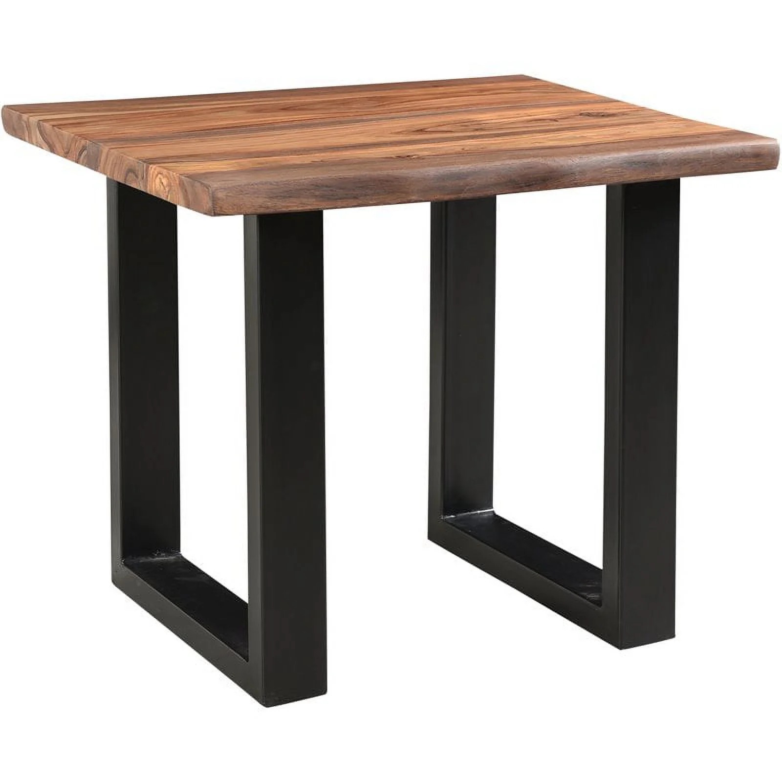 Treasure Trove Brownstone II Wood and Metal Nut Brown End Table