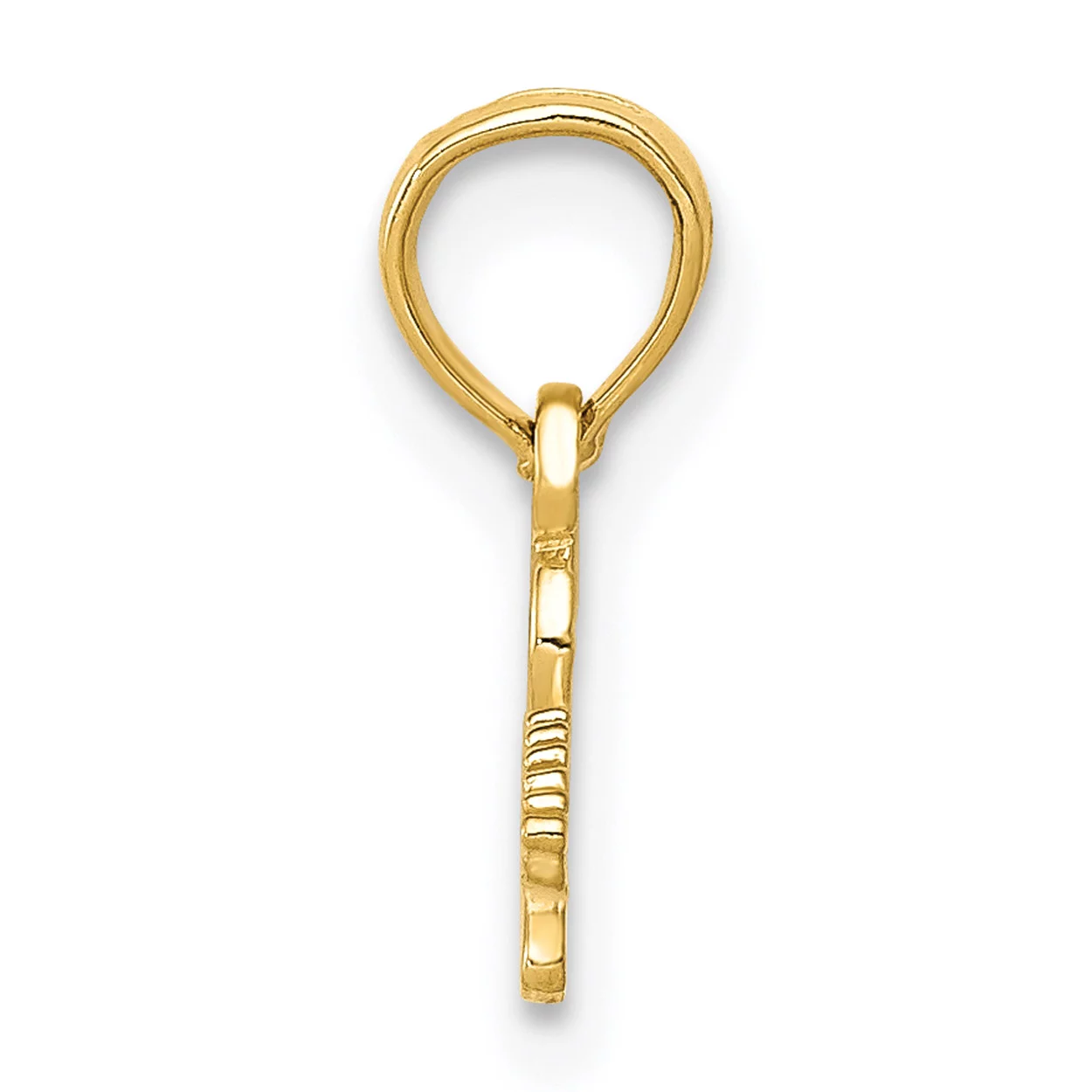 Carat in Karats 10K Yellow Gold Electric Guitar Pendant Charm (9mm x 20mm) With 14K Yellow Gold Lightweight Rope Chain Necklace 20''