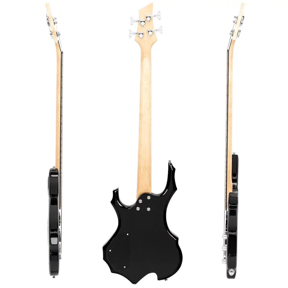 Glarry Electric Bass Guitar 4-String Bass Kit with Guitar Bag Strap,Power Wire,Tools