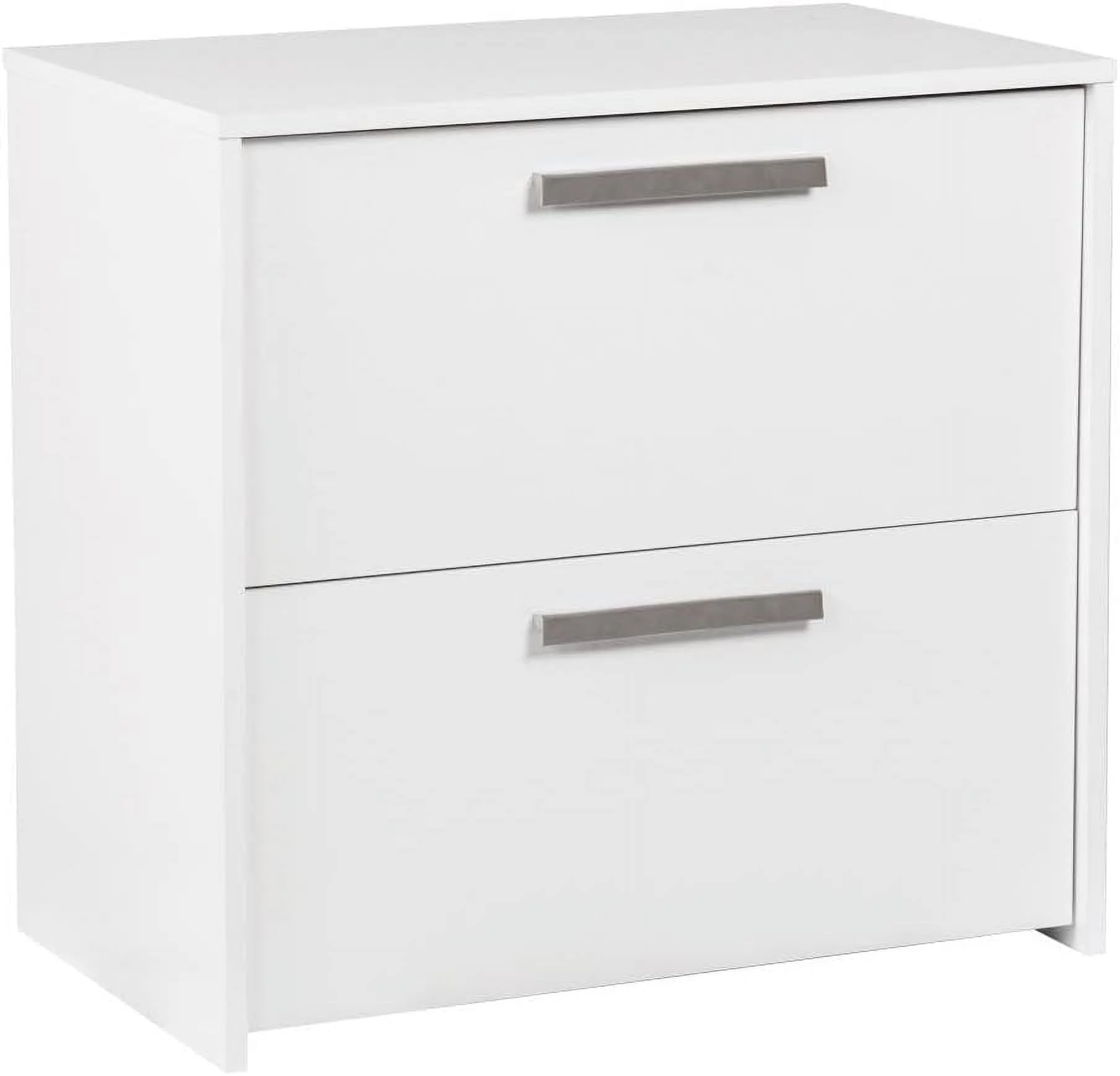 Miami 2-Drawer Modern Wood Lateral File Cabinet In White