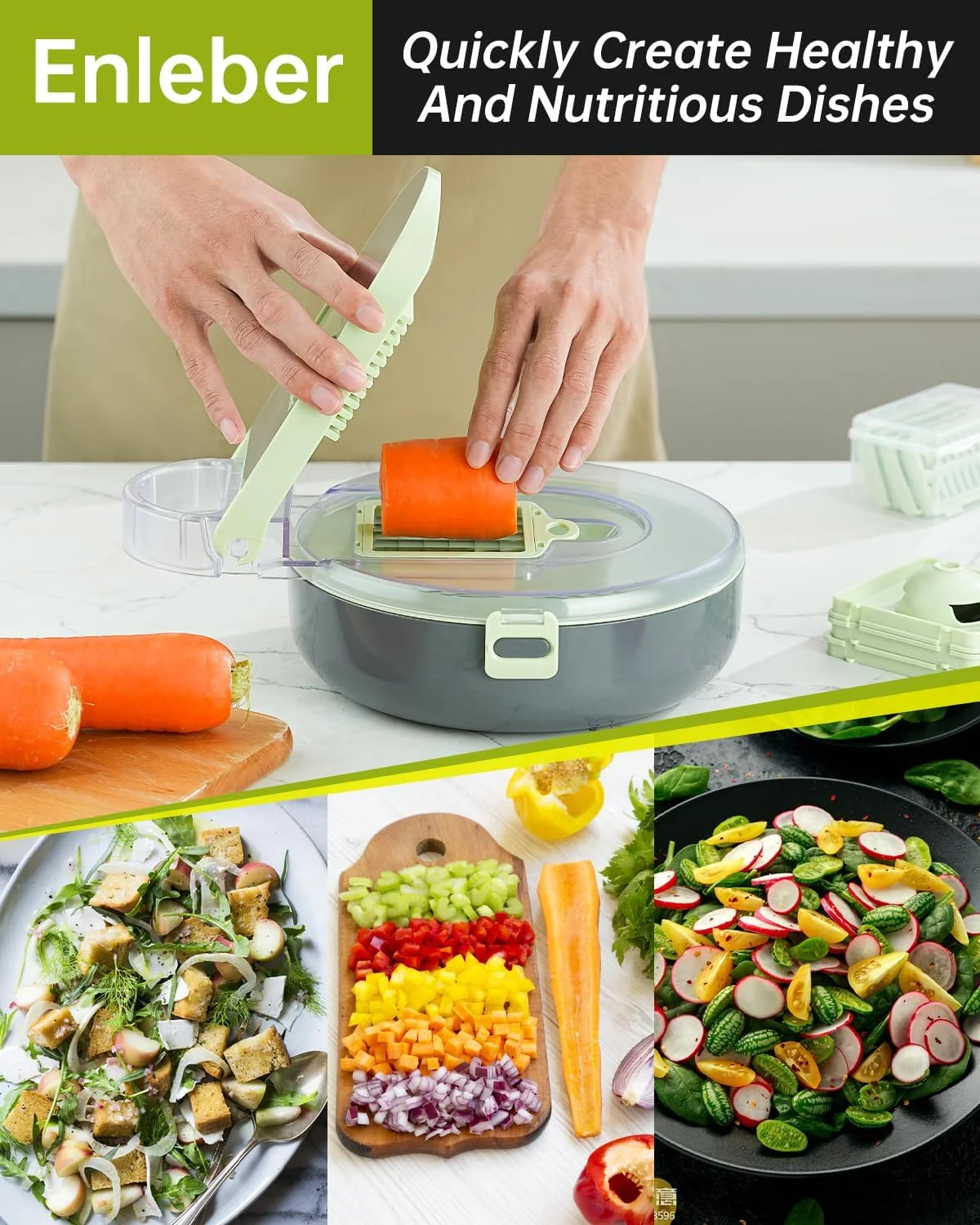 LINLIN Vegetable Chopper,Multifunctional Mandoline Vegetable Slicer,Pro Onion Chopper Food Chopper Manual Mandolin Slicer - Potato Slicer Veg Cutter Onion Dicer Julienne Cheese Grater.