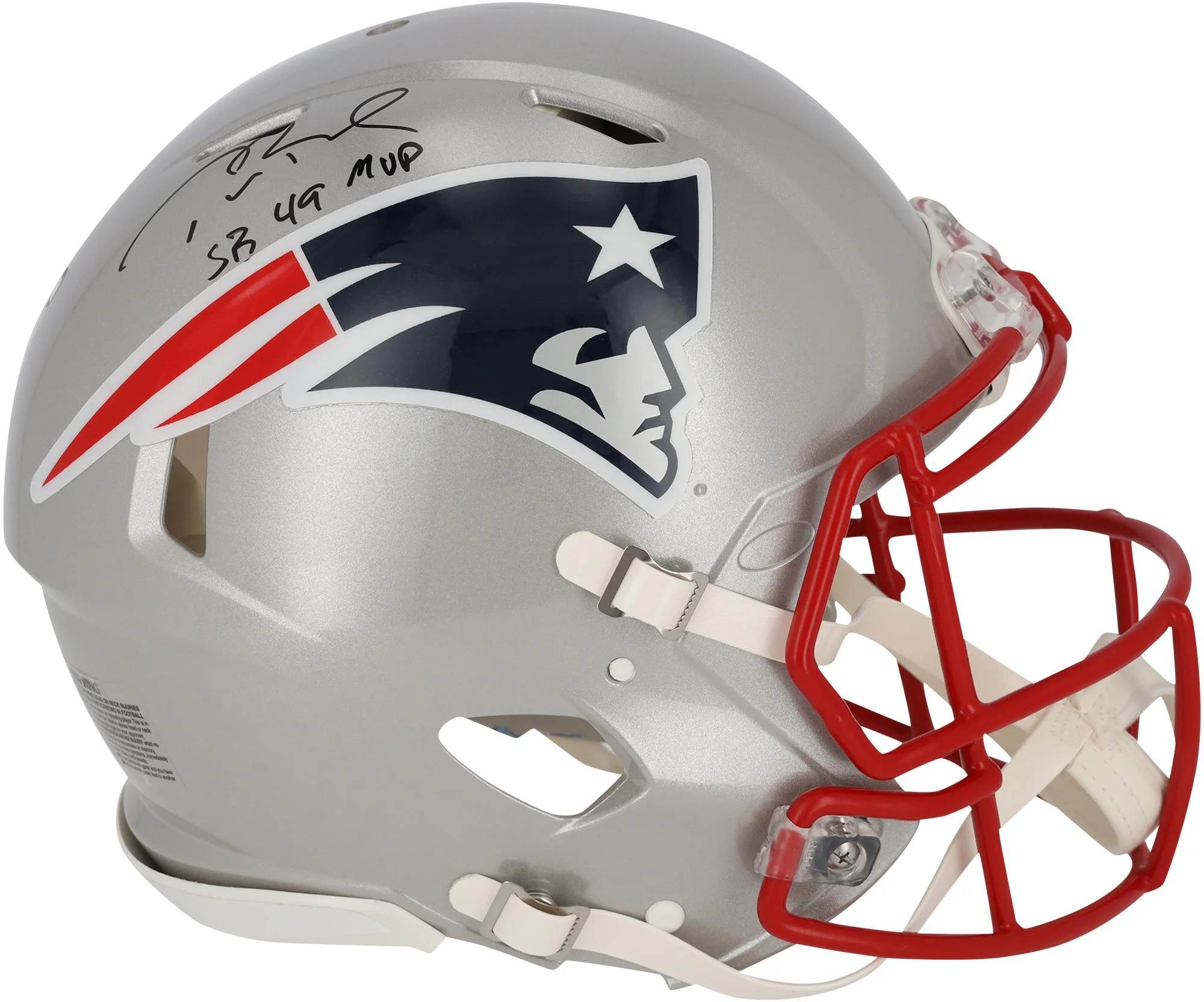 Tom Brady New England Patriots Autographed Riddell Speed Authentic Helmet with 