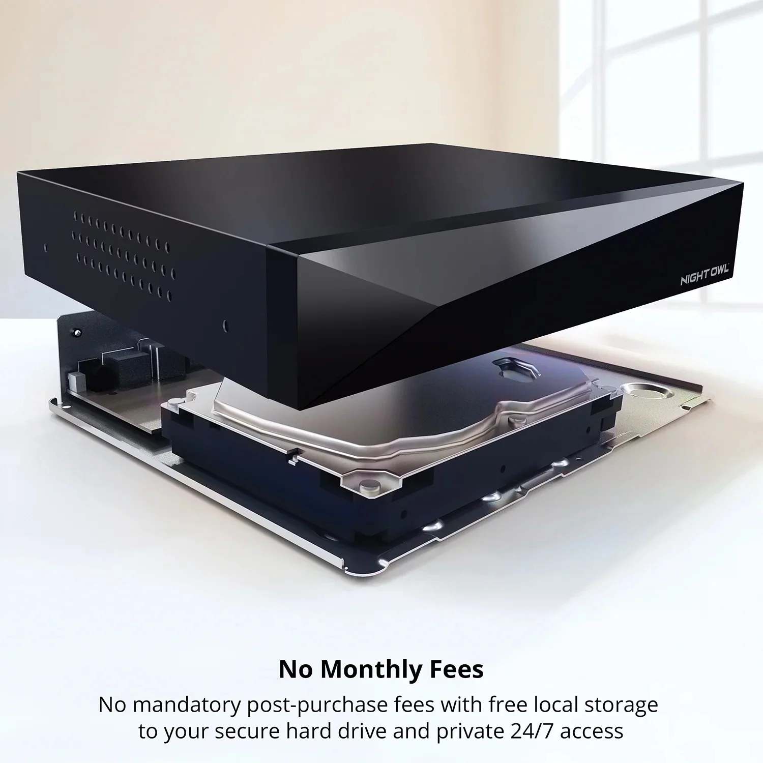 Night Owl 2-Way Audio 12 Channel DVR Security System with 1TB Hard Drive and 4 Wired 2K Deterrence Cameras