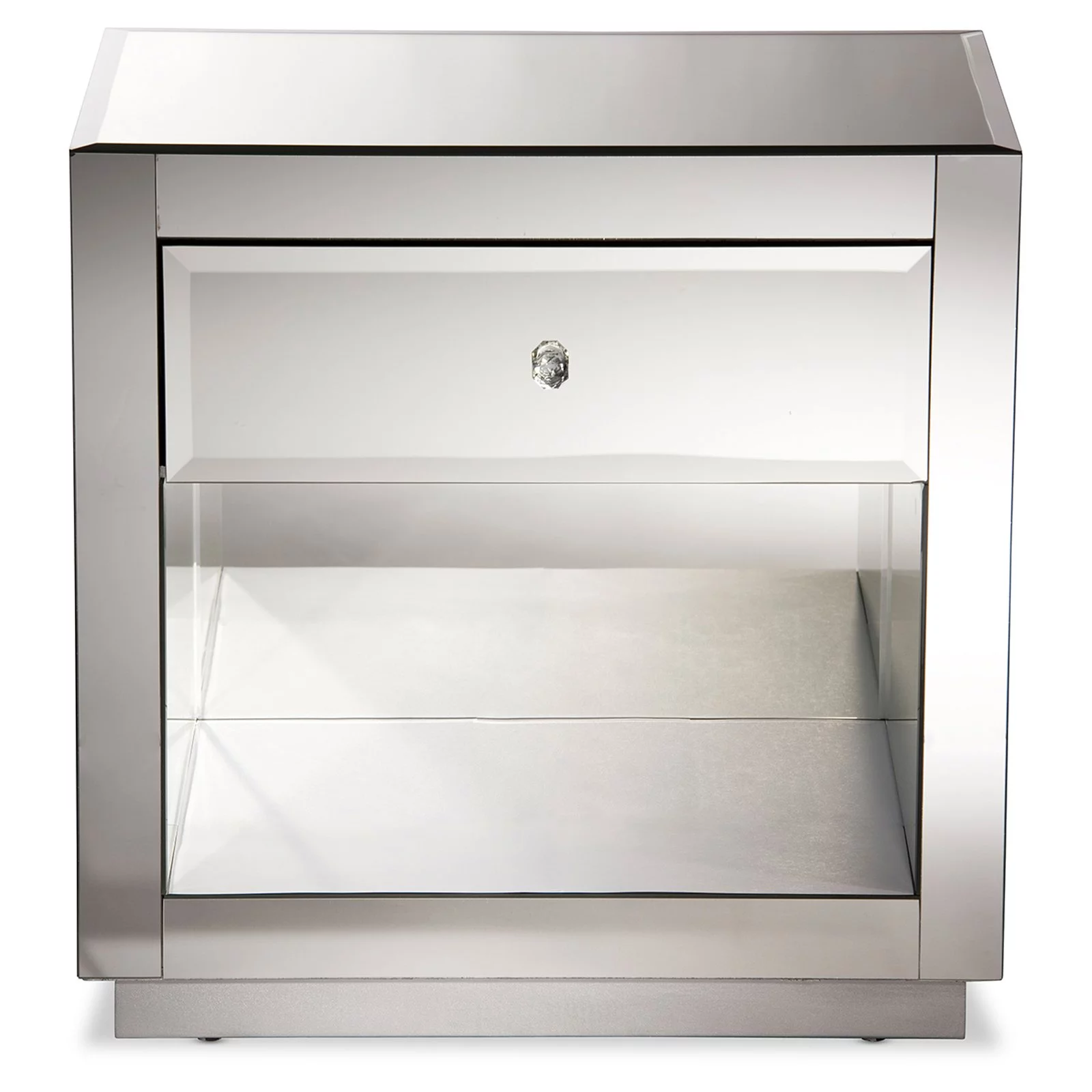 Baxton Studio Rochadh 1-drawer and 1-shelf End Table and End Table