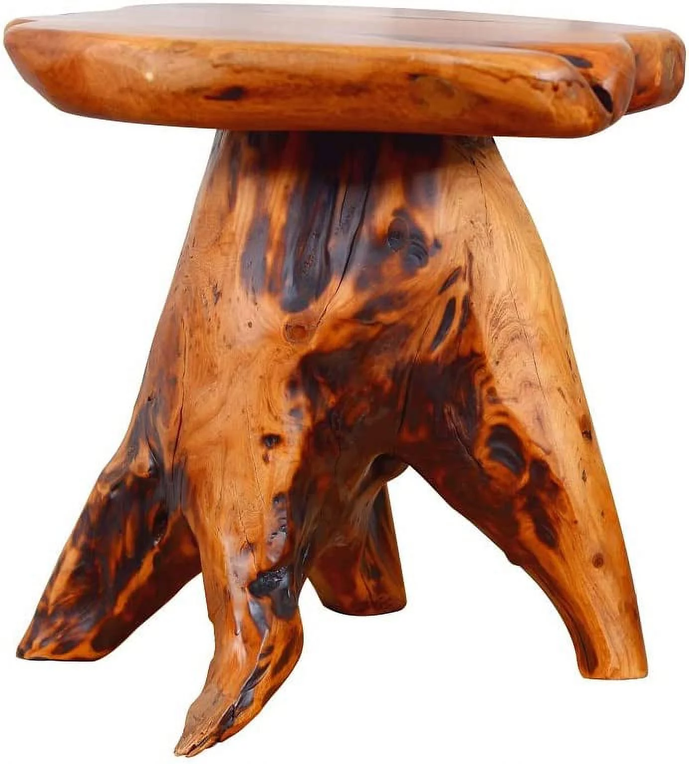 TQNJYGX Tree Stump  Natural Edge Cedar Real Wood End Table Small Wooden Mushroom Stool  Indoor/Outdoor