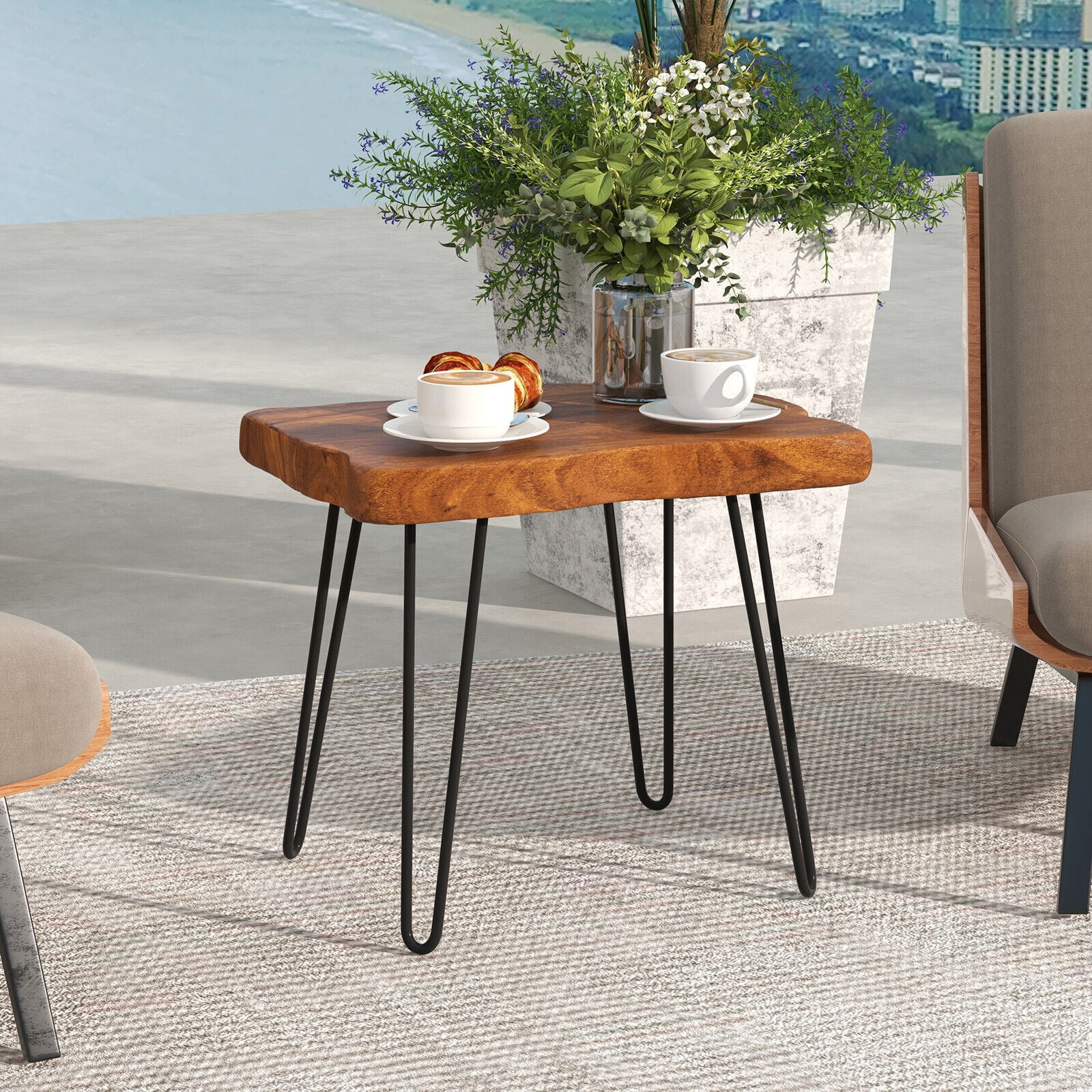 End Table - 20 inch Teak Wood Side Table