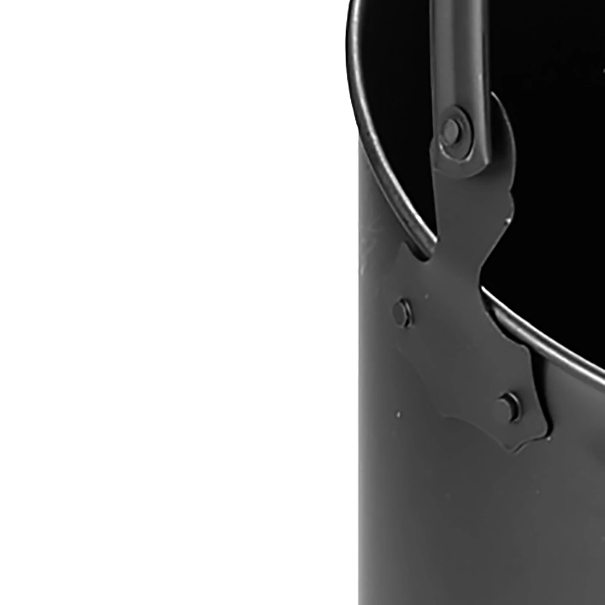 Mind Reader Fireplace Ash Bucket, 6L (1.5 gal) Capacity, Metal, 9 L x 9 W x 10.5 H, Black