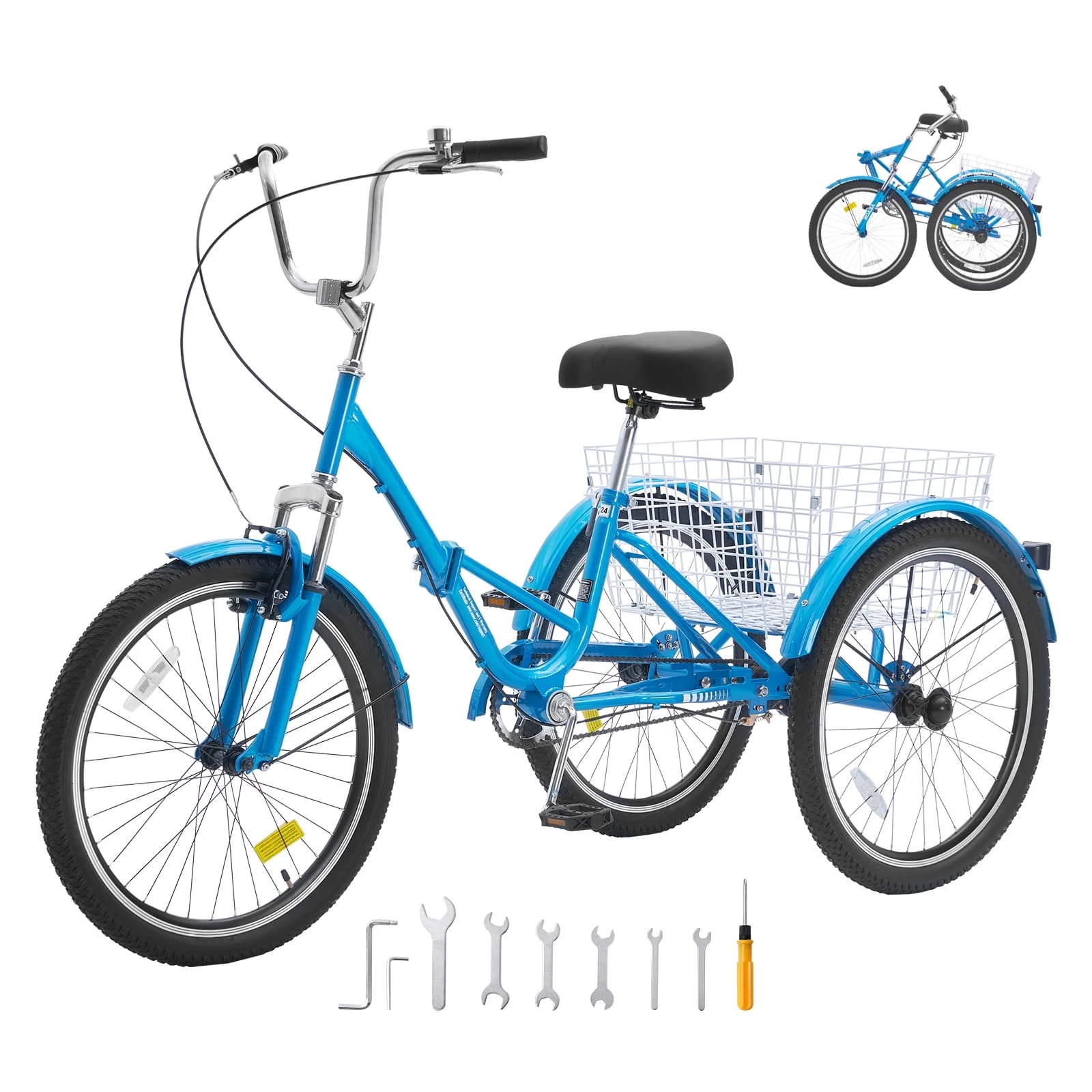 SKYSHALO Folding Adult Tricycle 24