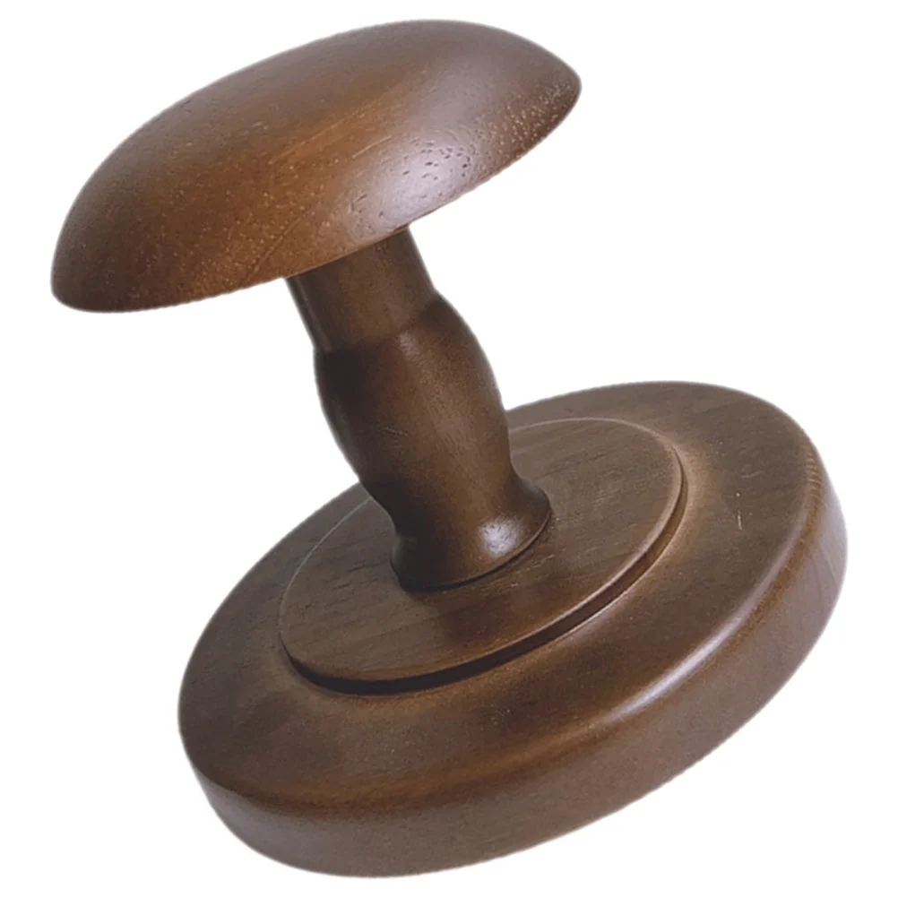 Qumonin Tabletop Wood Hat Rack Freestanding Rustic Display Stand for Cap Wig Storage