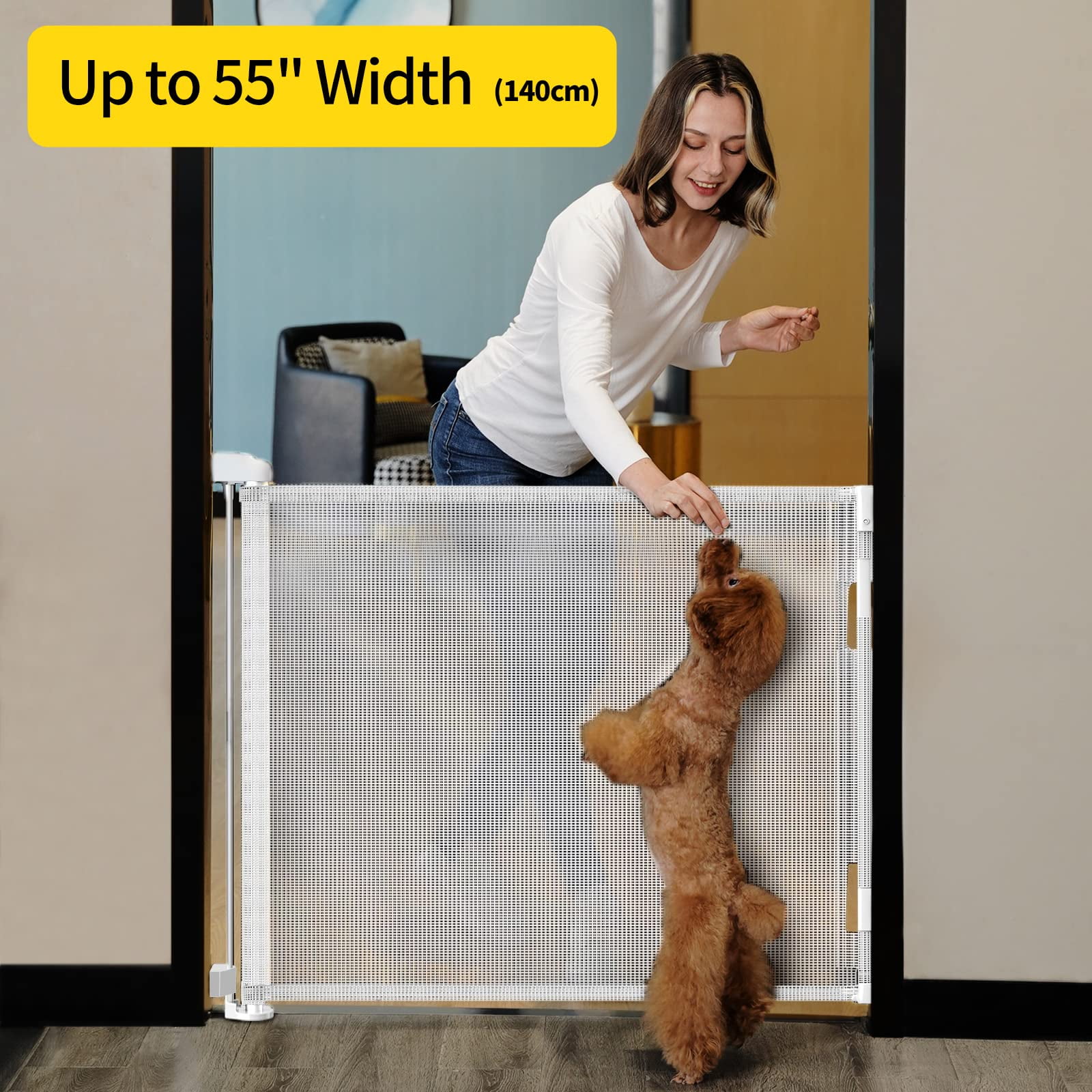 Retractable Baby Gate,Mesh Baby Gate or Mesh Dog Gate,33