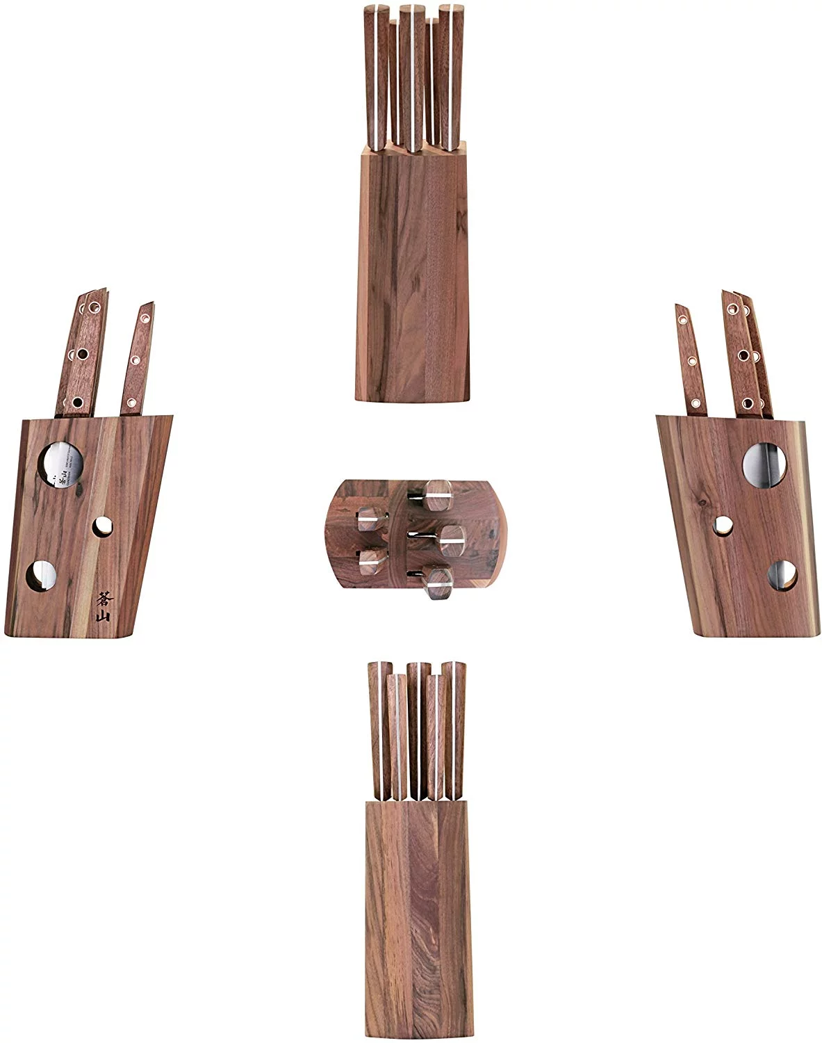 Cangshan W Series 59960 6 Piece German Steel Knife Block Set, Walnut