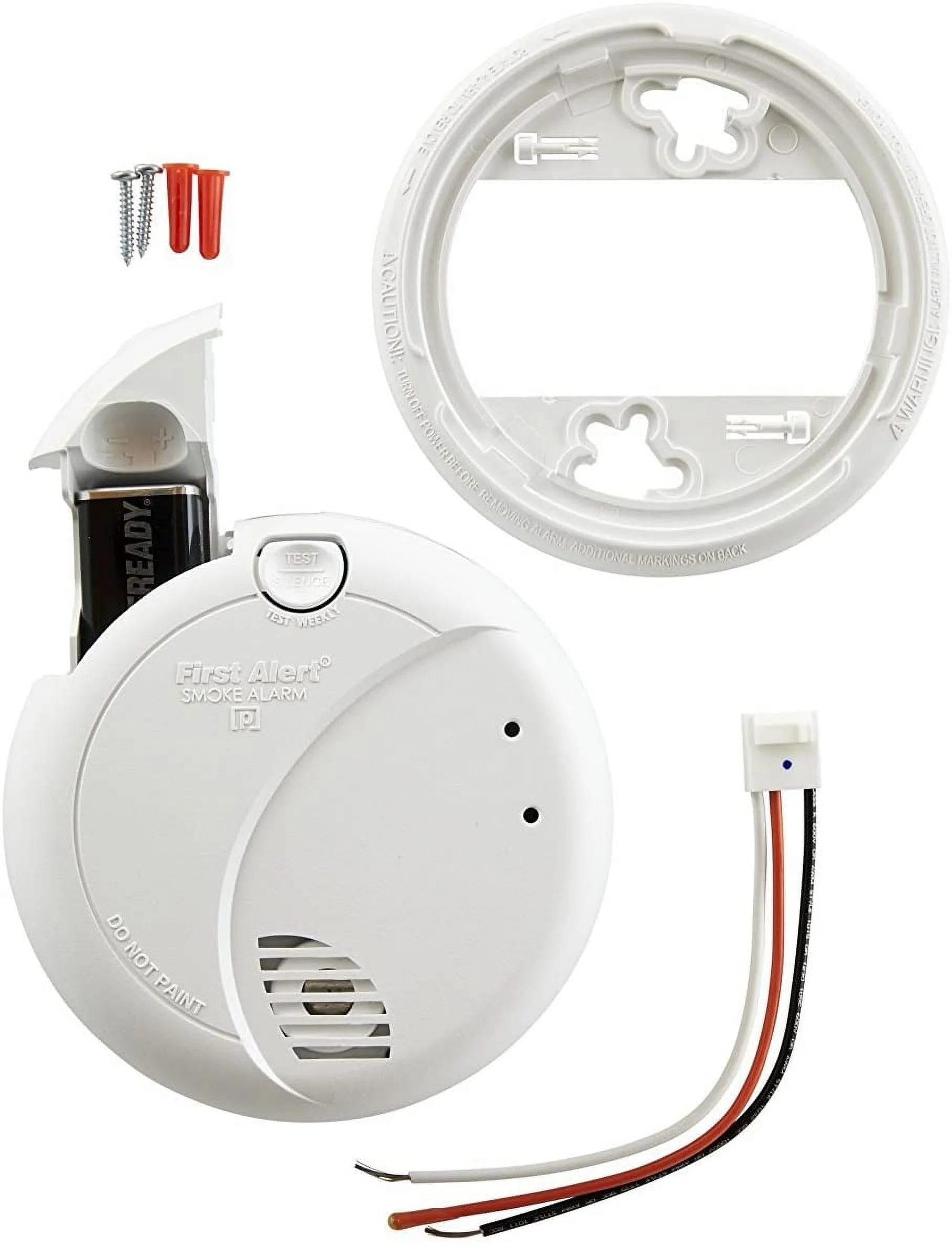 First Alert BRK 7010BFF-3 Hardwired Smoke Detector with Photoelectric Sensor and Battery Backup, 3-Pack