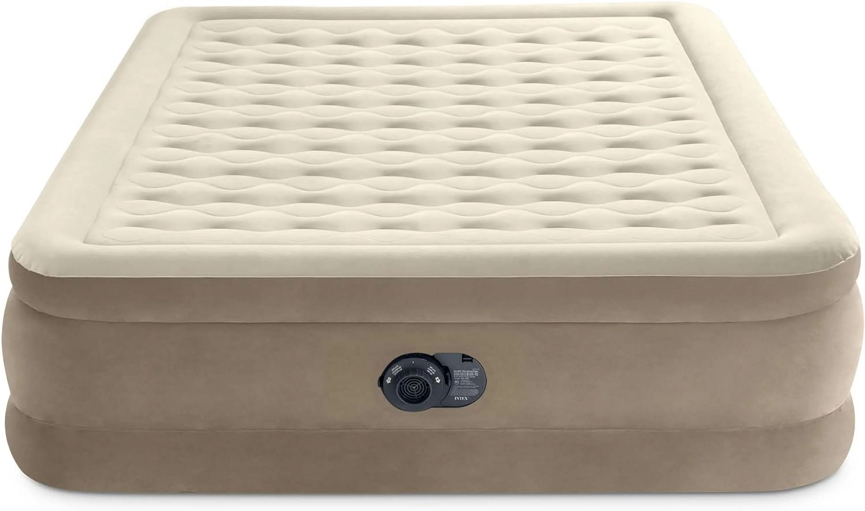 64427ED Dura-Beam Delux Ultra Plush Fiber-Tech Inflatable Air Mattress with Built-in Electric Pump, 18