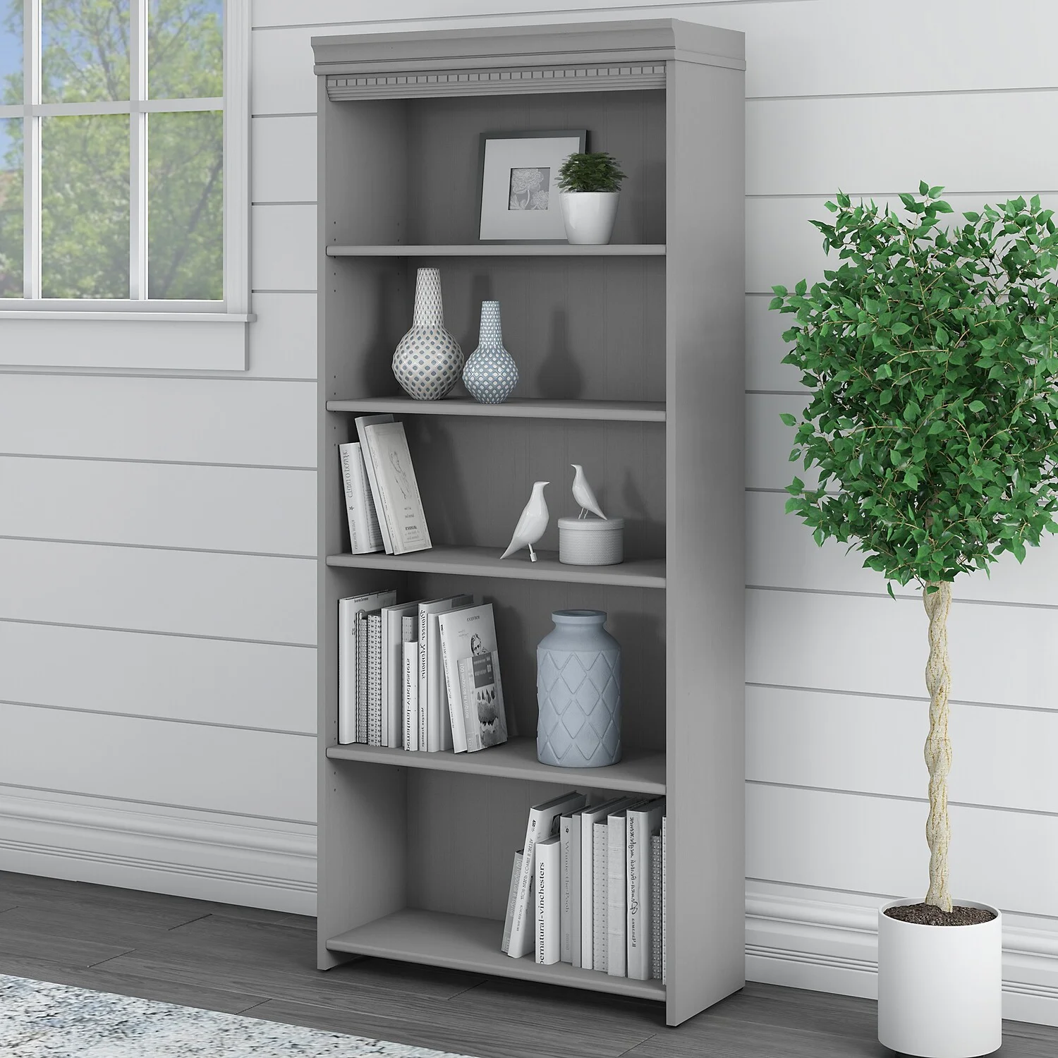 Maykoosh Lakefront Luxury 5 Shelf Bookcase
